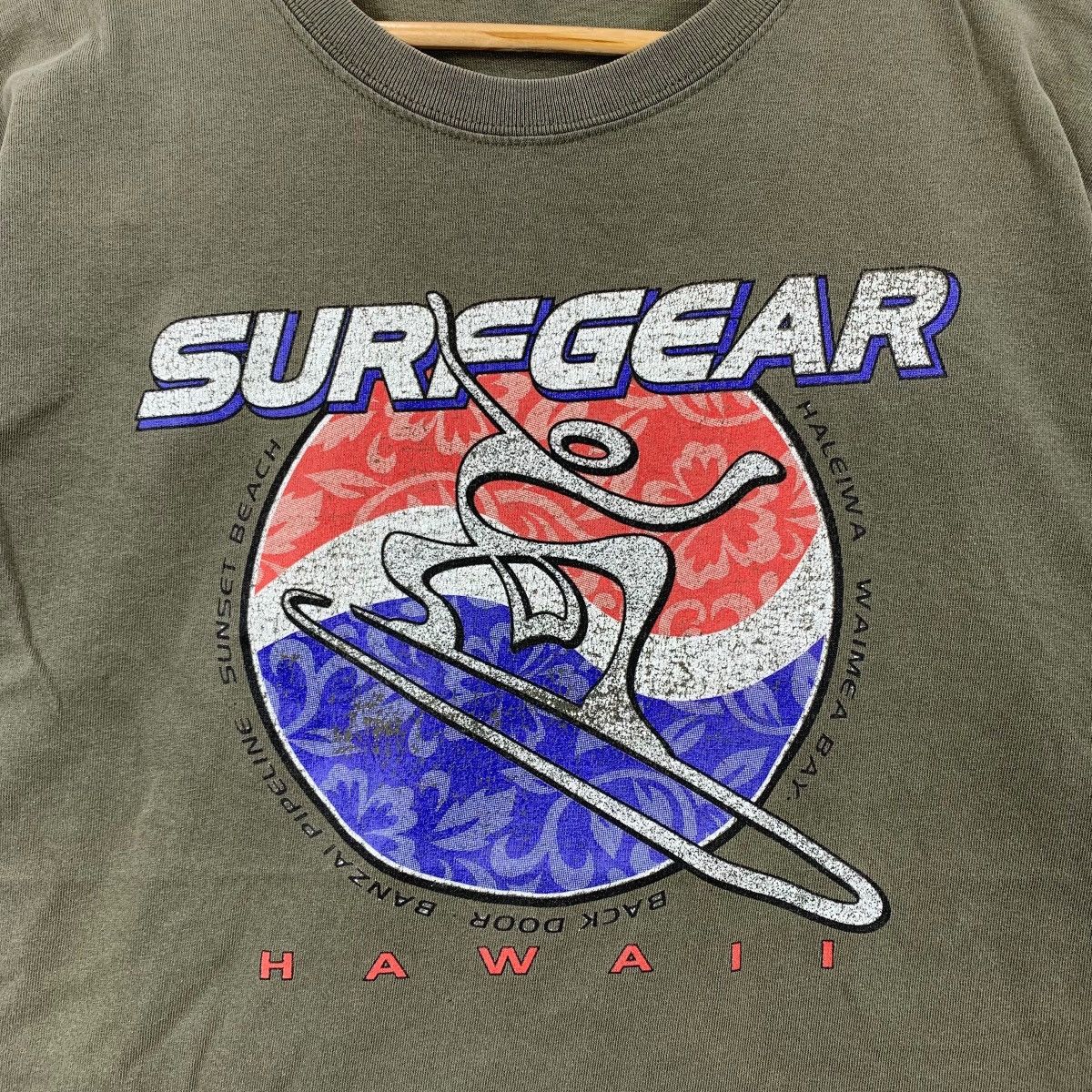 Vintage Vintage 90s SURFGEAR HAWAII Surfing Usa Short Sleeve Tshirt Size US S / EU 44-46 / 1 - 3 Thumbnail