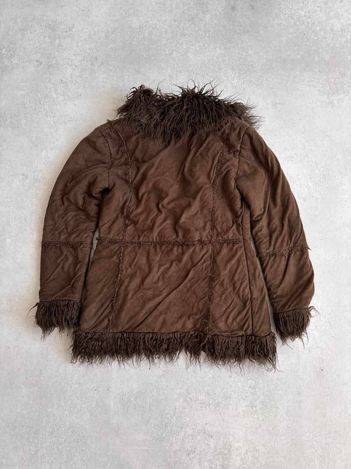 If Six Was Nine Avant-Garde Vintage Faux Fur Fuzzy Y2K Women’s Jacket Size M / US 6-8 / IT 42-44 - 7 Thumbnail