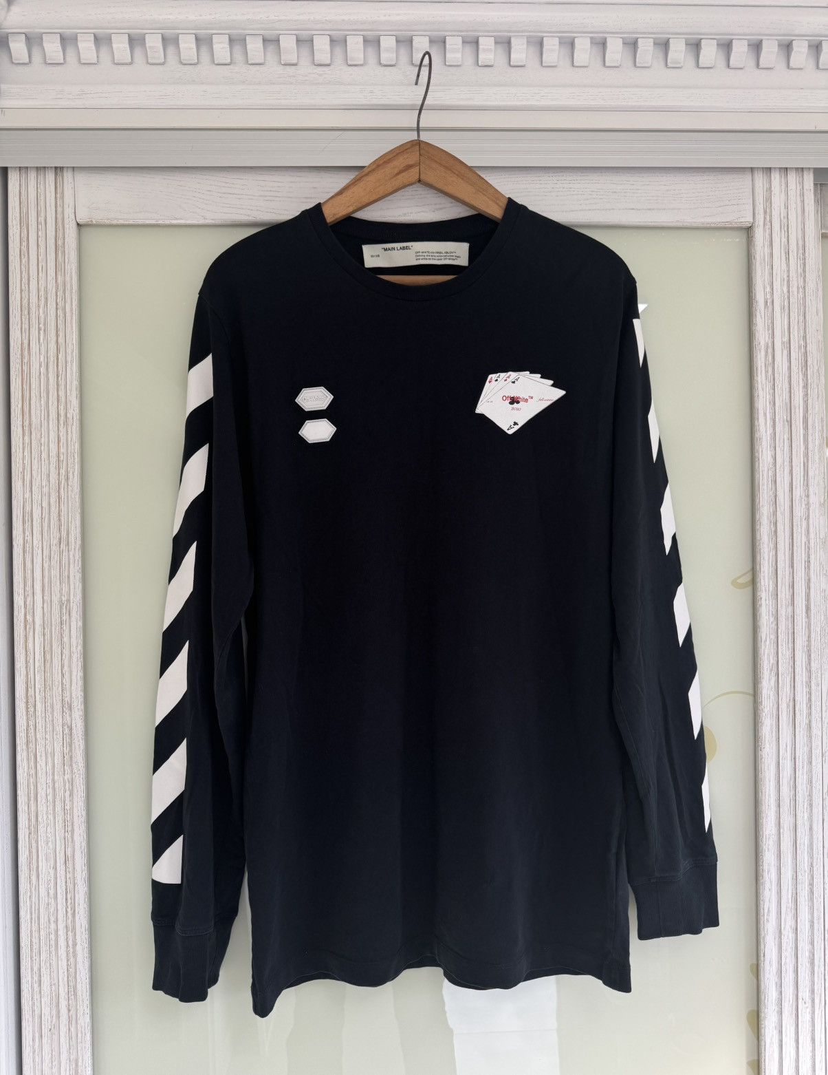 Off-White Off White x Virgil Abloh Hand Card Long Sleeve Tee Black Size US L / EU 52-54 / 3 - 2 Thumbnail