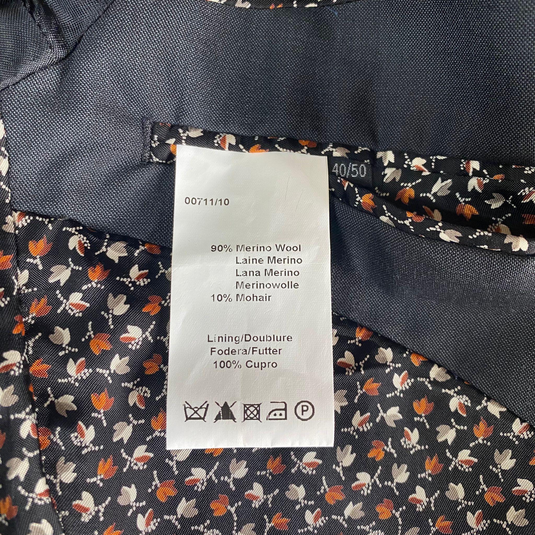 Paul Smith Black Merino Wool and Mohair Blend 2-Button Blazer Size 50R - 6 Thumbnail