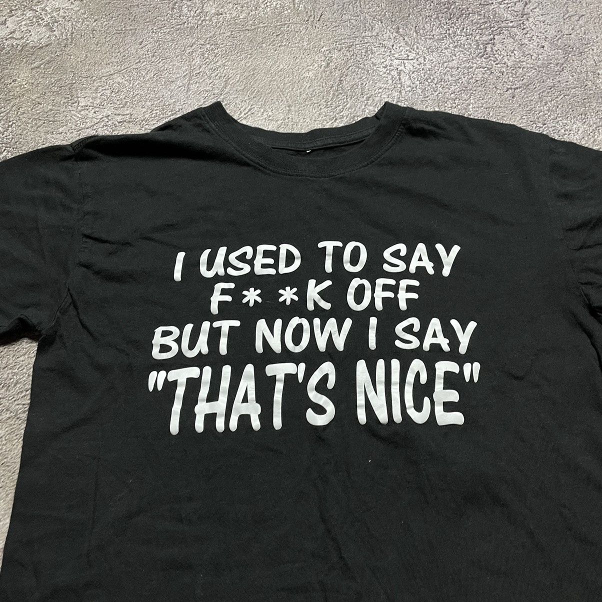 Vintage Vintage 90s Graphic Tee Slogan Print Punk Streetwear Faded M Size US M / EU 48-50 / 2 - 5 Thumbnail