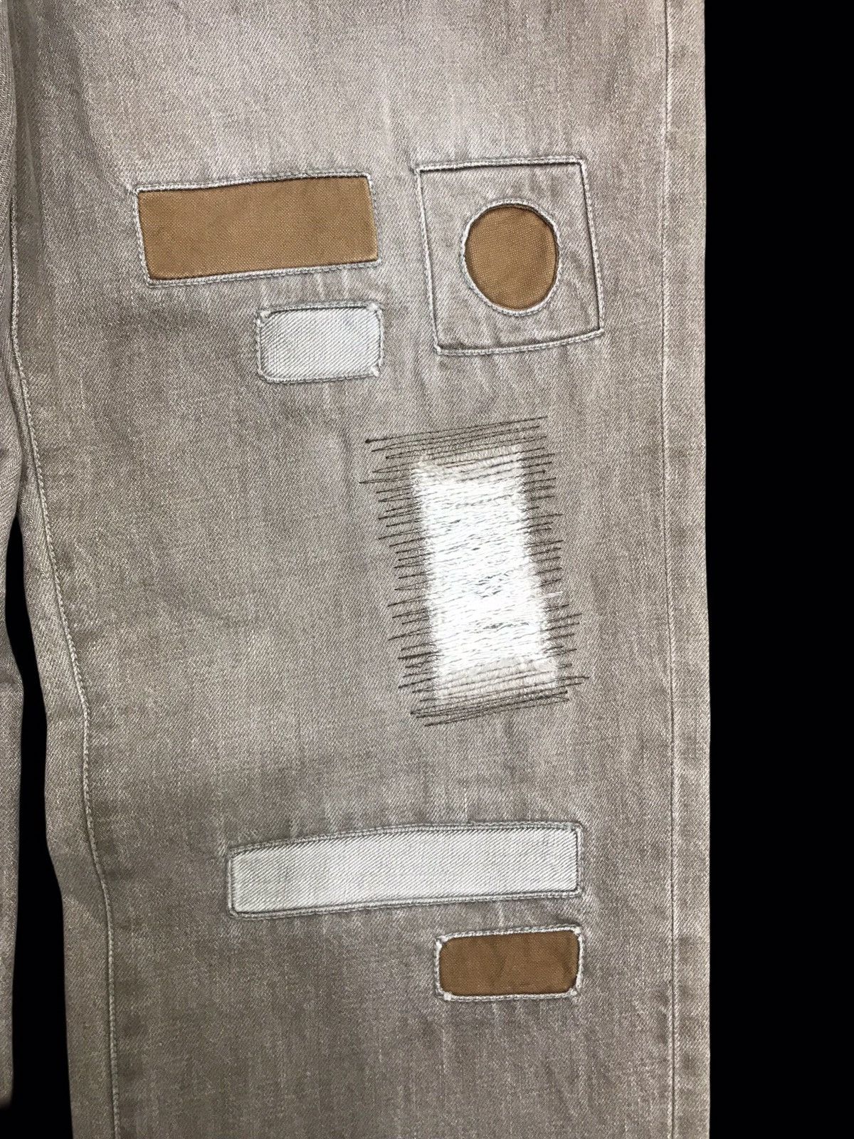 Japanese Brand 💥DENIM ART💥Archival Kelen Patchwork Wide Baker Denim F254 Size US 32 / EU 48 - 9 Thumbnail