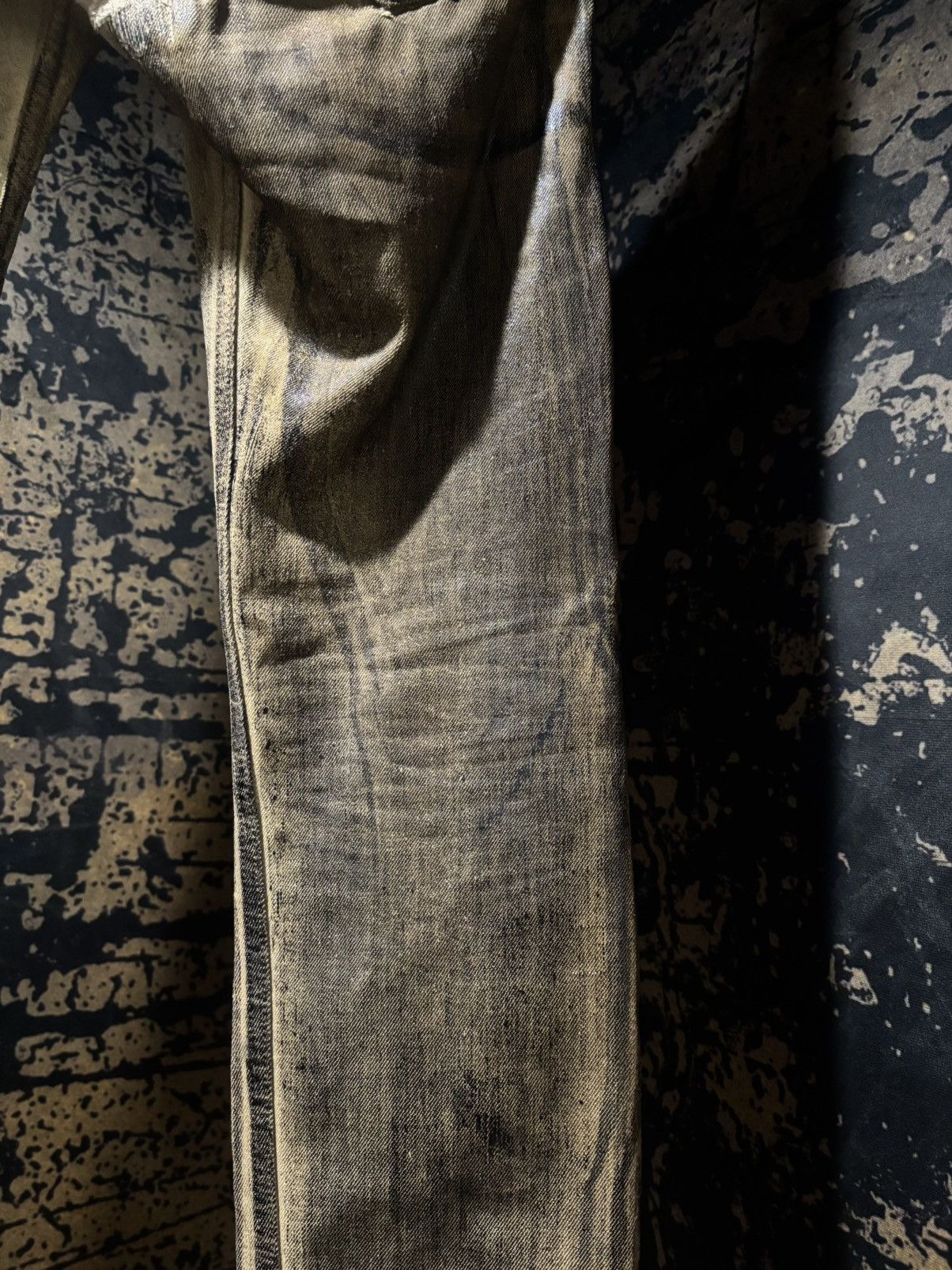 Rick Owens Rick Owens SS 2010 Cream Gravel Waxed Jeans Size US 29 - 4 Thumbnail