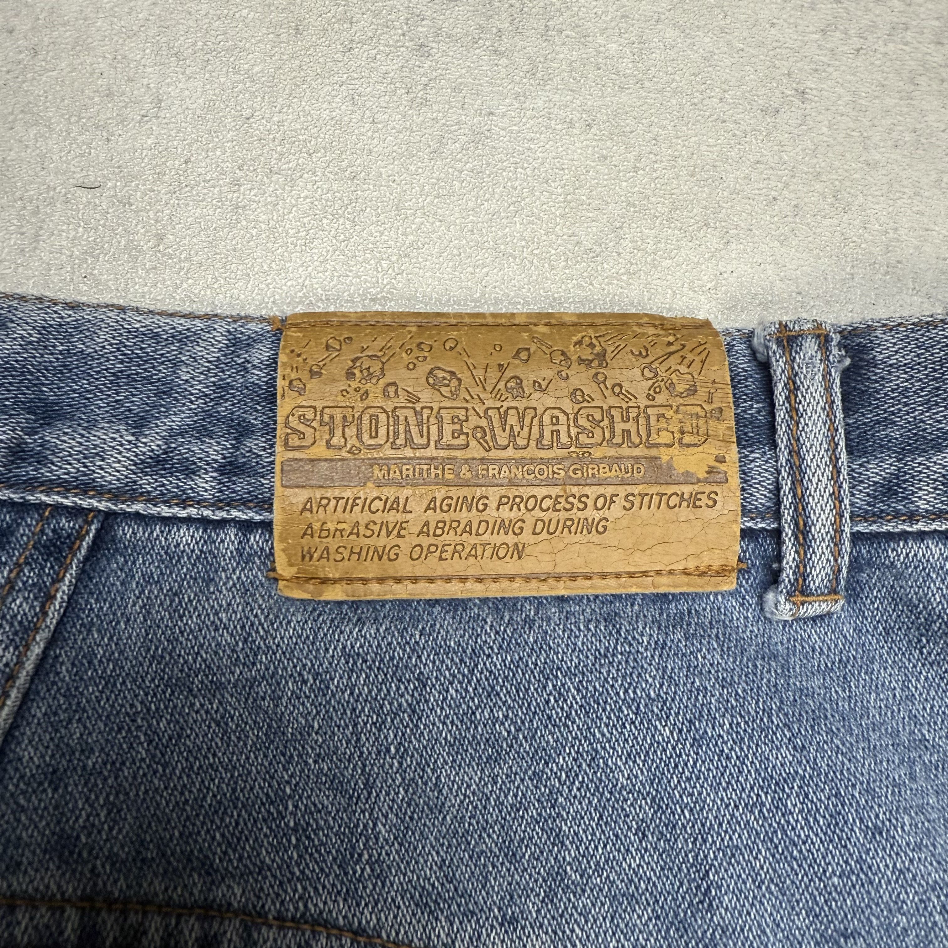Marithe + Francois Girbaud Marithe Francois Girbaud Stone Washed Wide Leg Baggy Denim Size US 32 / EU 48 - 7 Thumbnail