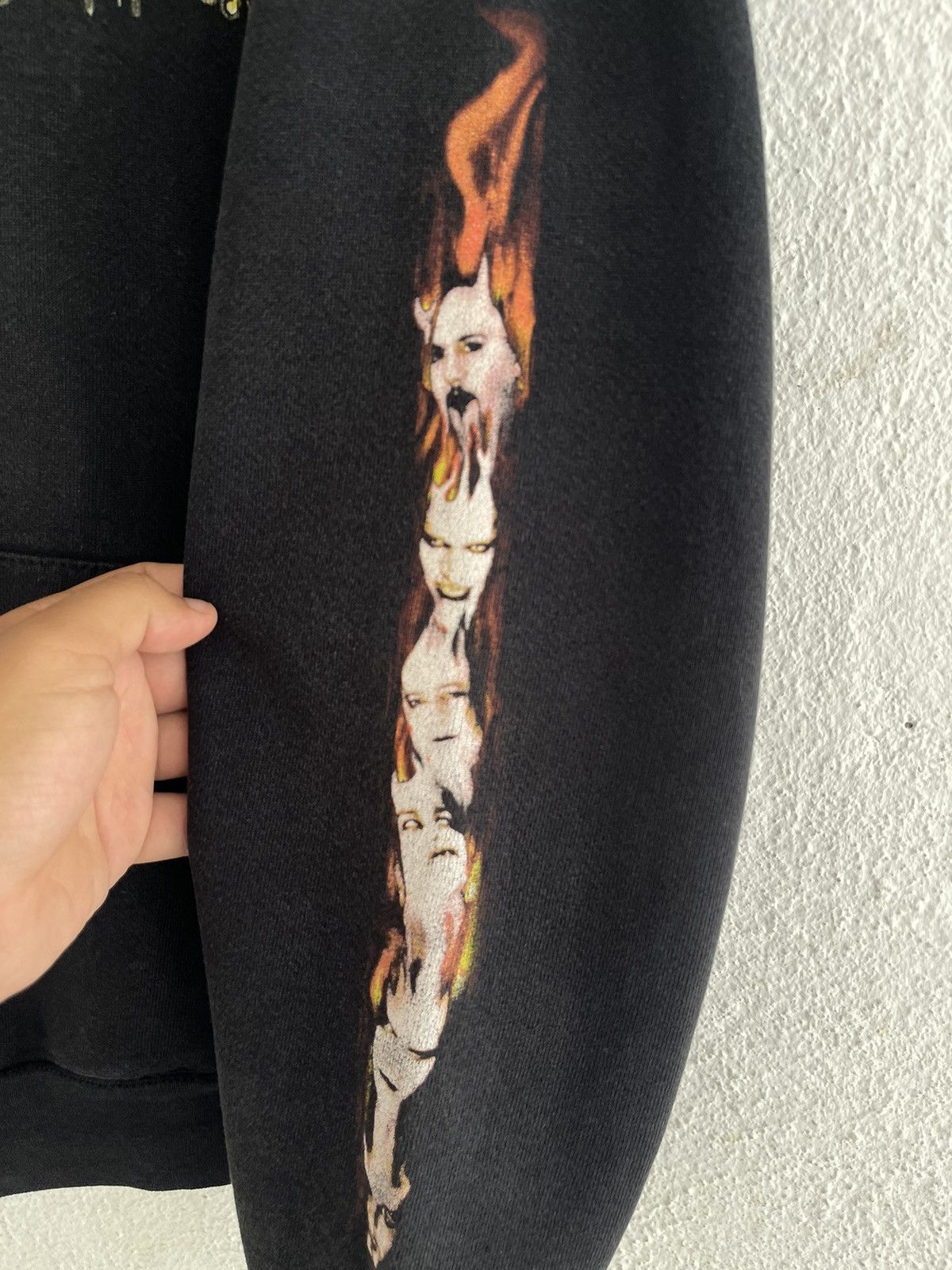 Band Tees Vintage Y2K Cradle of Filth Midian Promo Flame Sleeve Hoodie Size US M / EU 48-50 / 2 - 4 Thumbnail