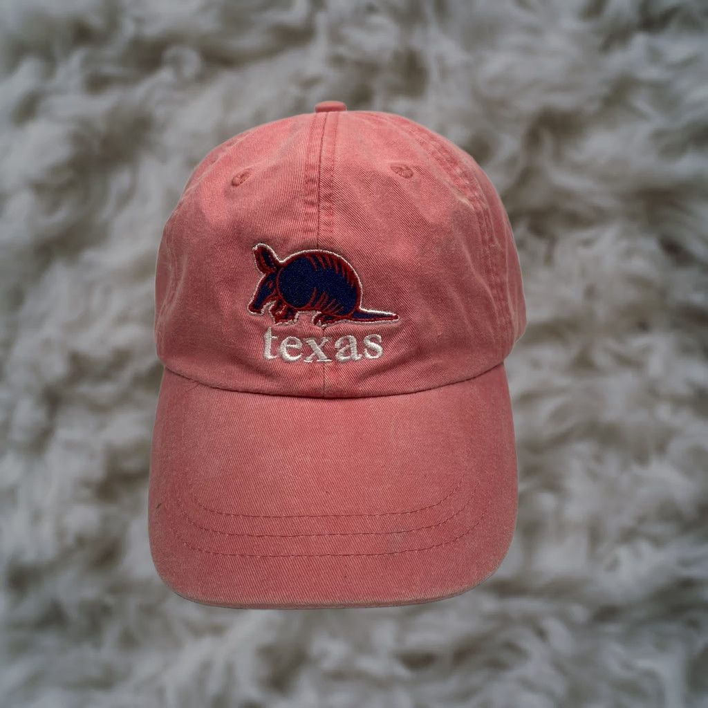 Vintage Adams Hat Cap Adult Pink Texas Embroidered Adjustable Leather StrapBack Womens Size ONE SIZE - 1 Thumbnail