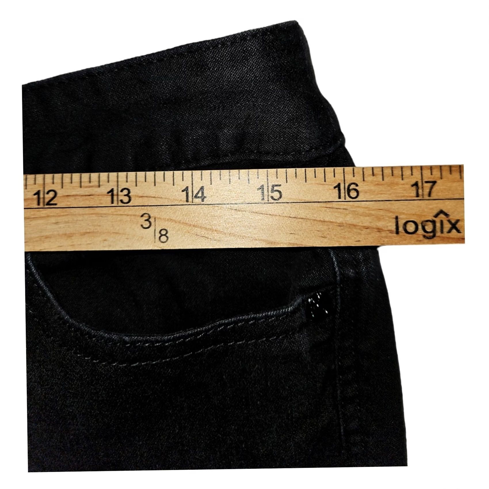 Vintage Chico's Platinum Boot Cut Jeans Women's Size 1 Chico's Jeans Black Denim Stretch 5-Pocket Regular Rise Mid Inseam 28 Black Womens Size 25" / US 0 / IT 36 - 3 Thumbnail