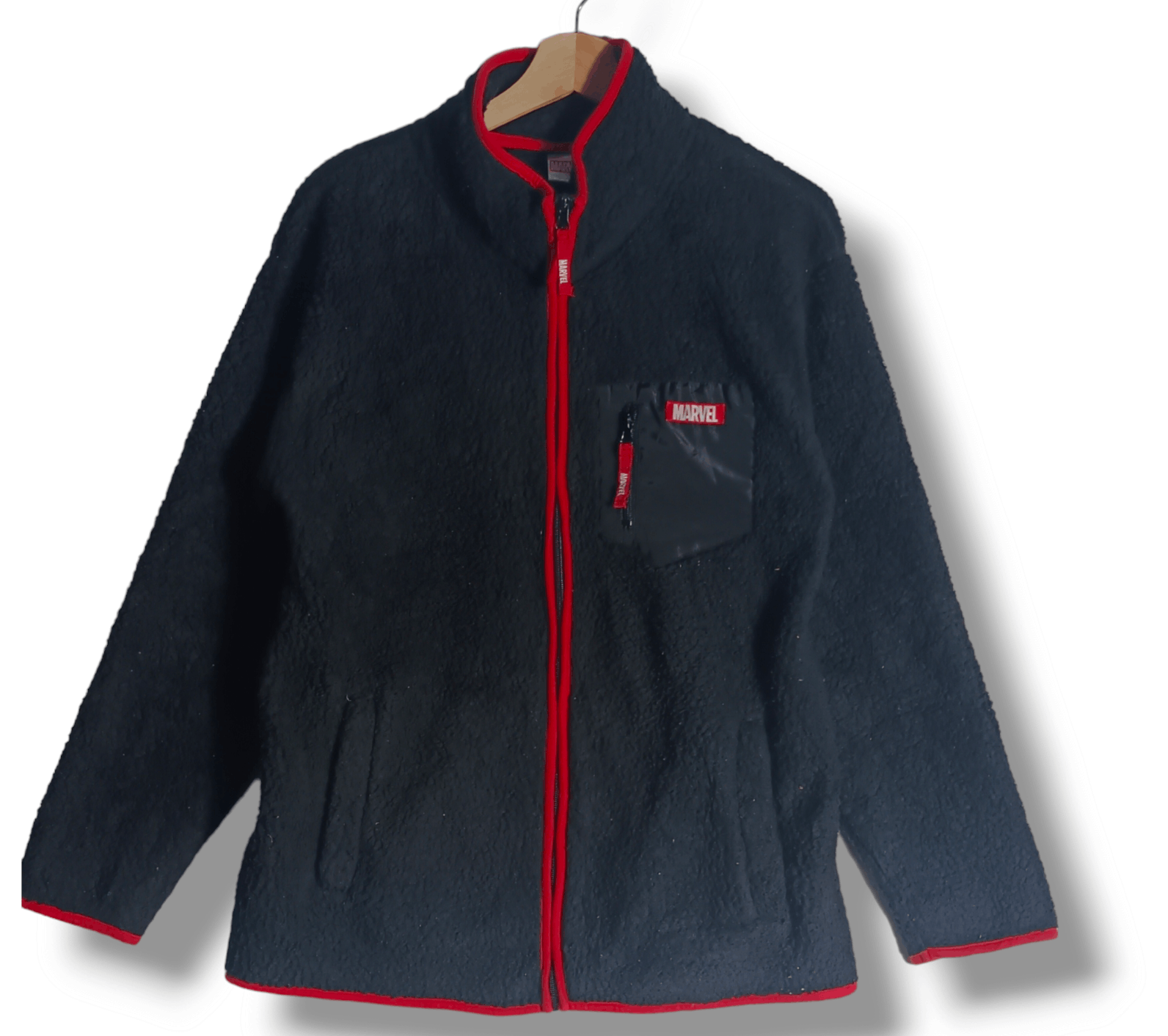 Japanese Brand × Marvel Comics × Vintage 🔥Marvel Sherpa Full Zipper Jacket Size US L / EU 52-54 / 3 - 1 Thumbnail