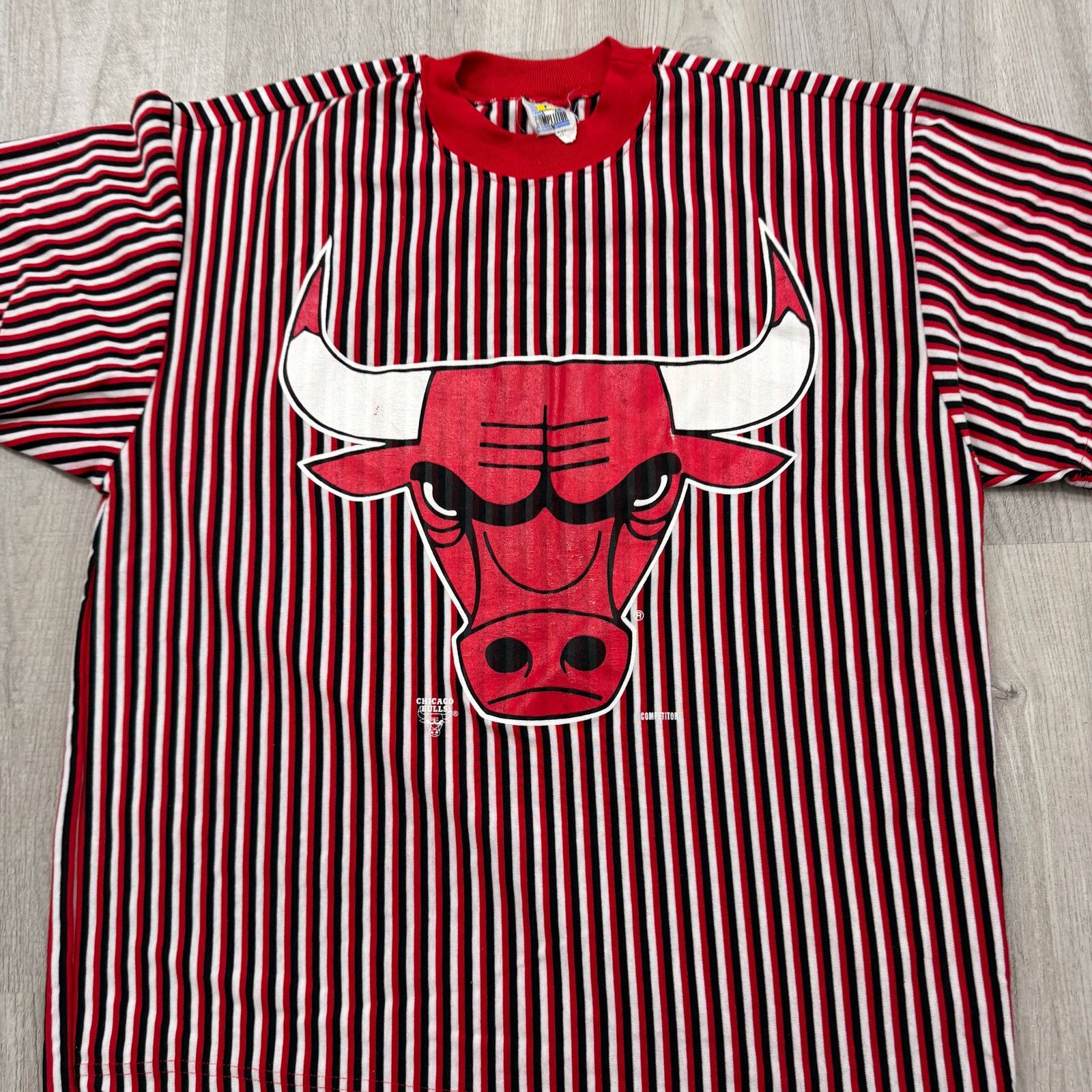 Vintage Vintage Competitor Chicago Bulls Pinstripe Basketball Shirt Size US XL / EU 56 / 4 - 2 Thumbnail