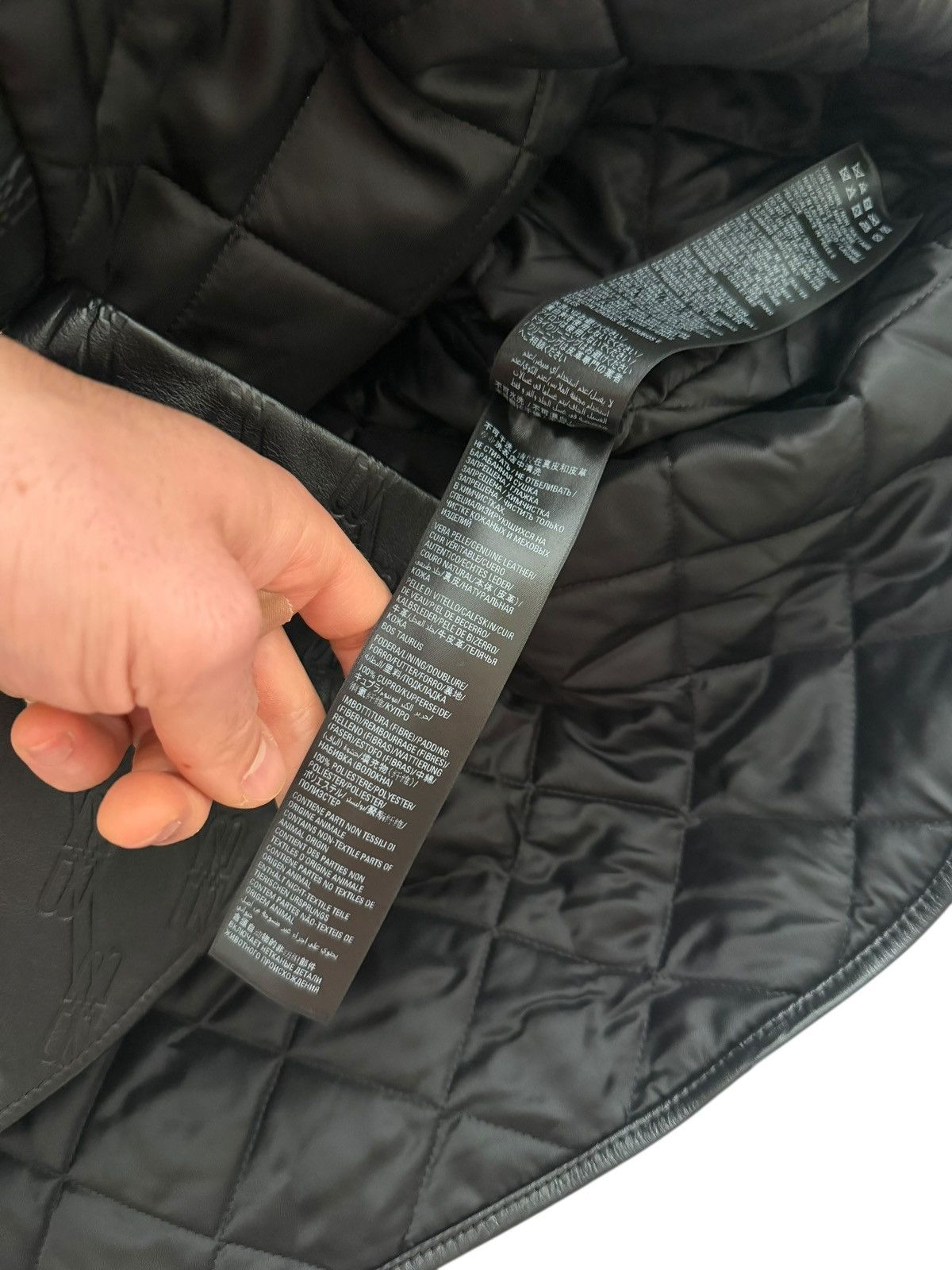Balenciaga $6,900 Leather Debossed Logo Over Shirt Size US M / EU 48-50 / 2 - 8 Thumbnail
