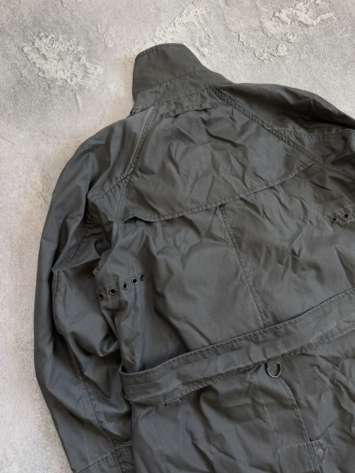 Designer × Prada × Vintage Prada 42size Wmns graphite trench coat jacket + belt vintage Size M / US 6-8 / IT 42-44 - 17 Thumbnail