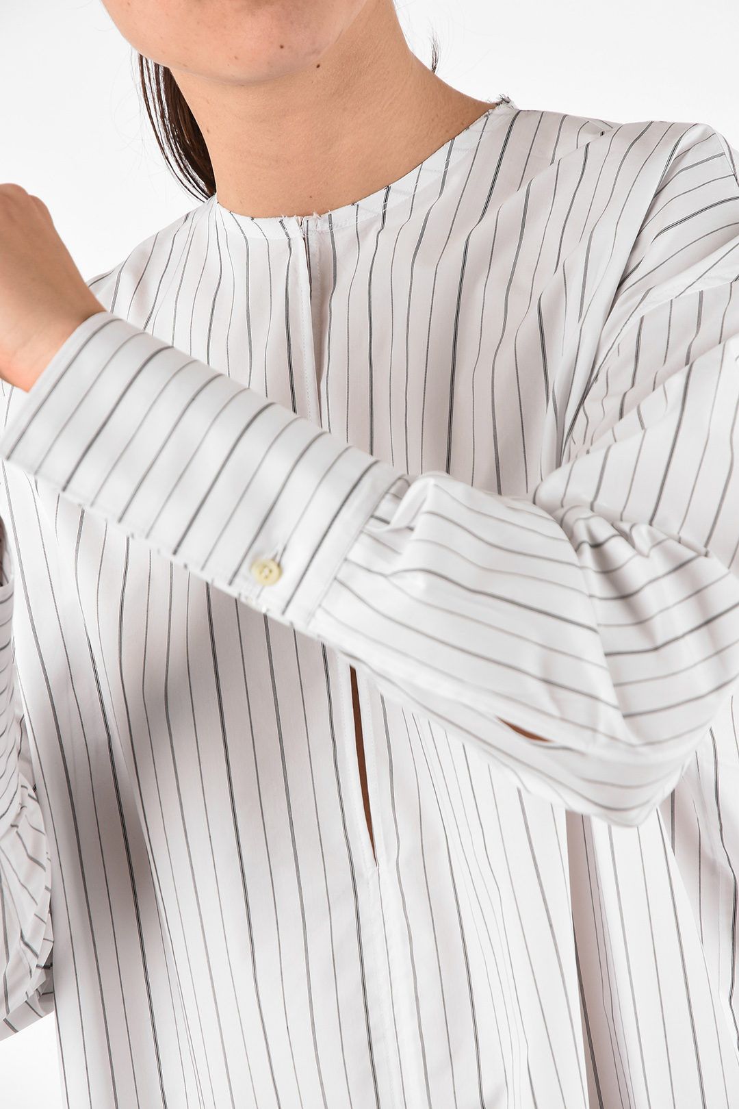 Neil Barrett NEIL BARRETT STRIPED MEN'S LOOSE FIT ASYMMETRIC DRESS Size S / US 4 / IT 40 - 6 Thumbnail