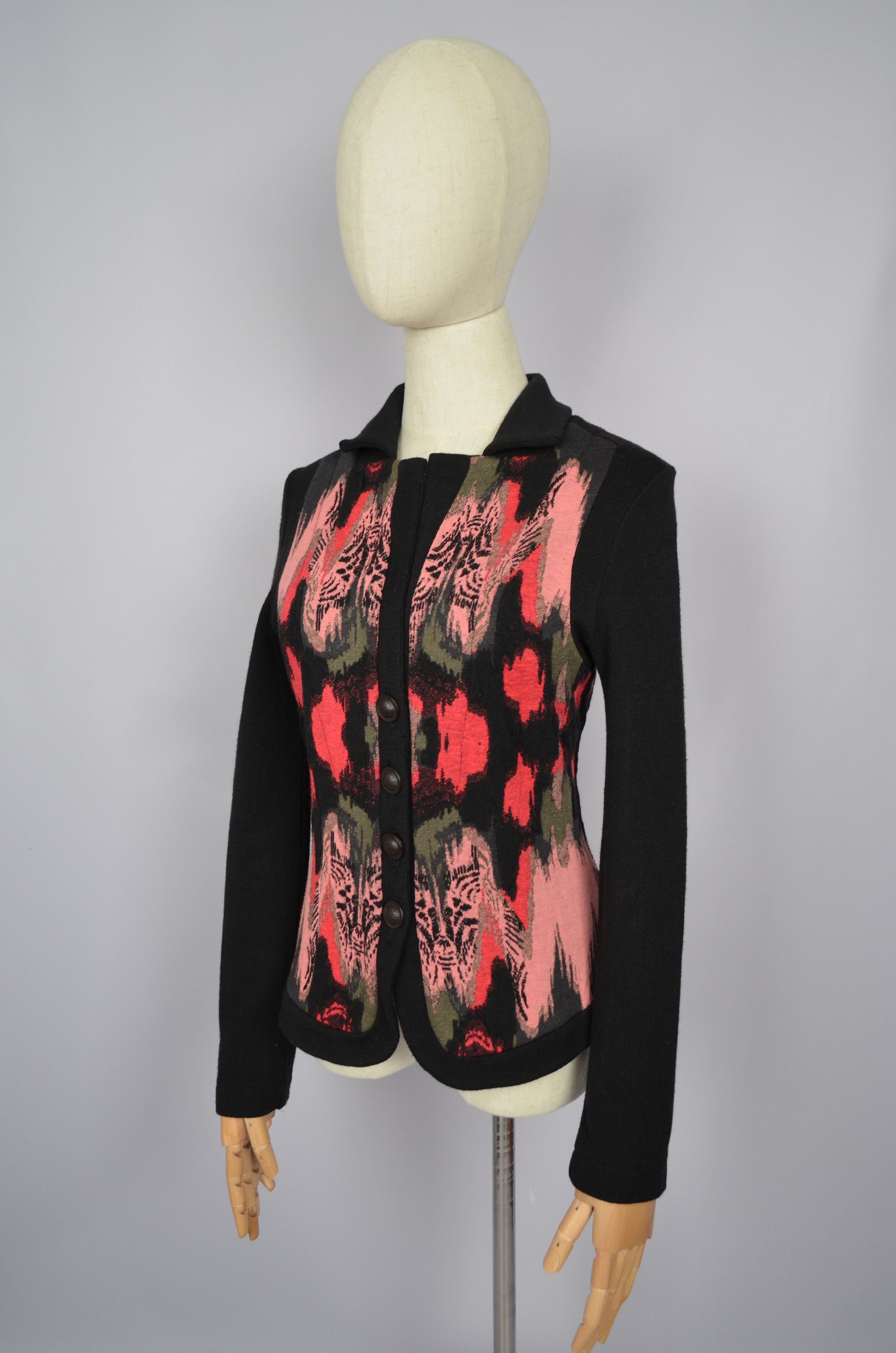 Aldo × Designer Aldomartins Multicolored Patterned Cardigan Sweater US4/UK8 Size S / US 4 / IT 40 - 7 Thumbnail