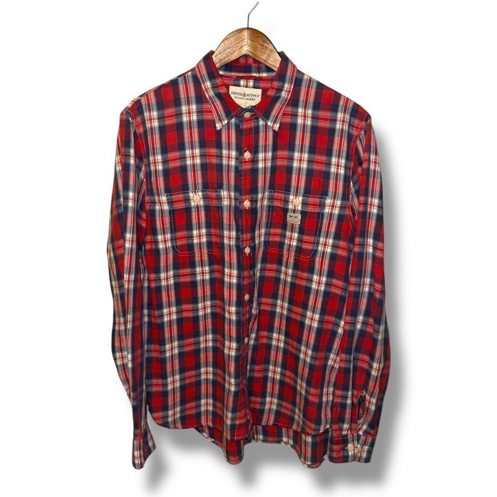 Polo Ralph Lauren Red White & Blue Polo Ralph Lauren Denim Supply Flannel Shir Size US L / EU 52-54 / 3 - 1 Thumbnail