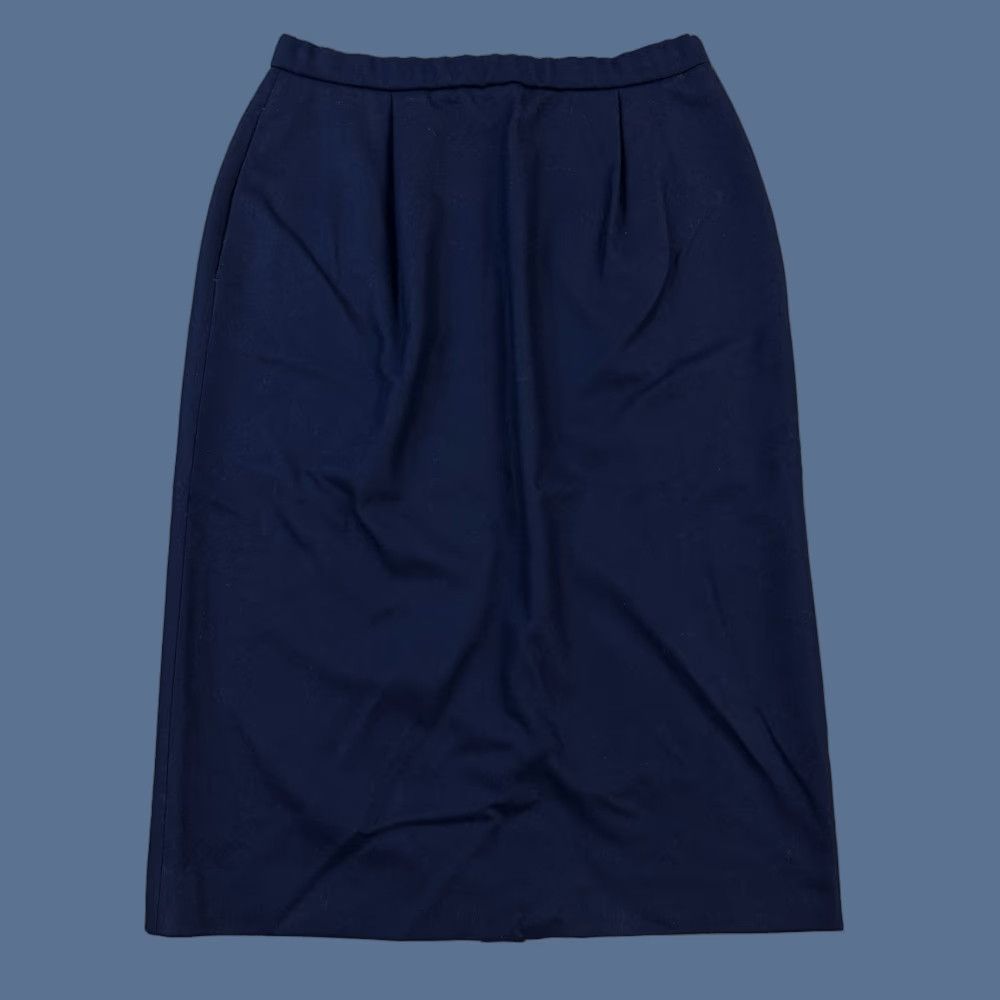 Pendleton VINTAGE Pendleton Skirt Women’s 12 Navy Virgin Wool Pockets Office USA Made 90s Size 34" / US 12 / IT 48 - 1 Thumbnail