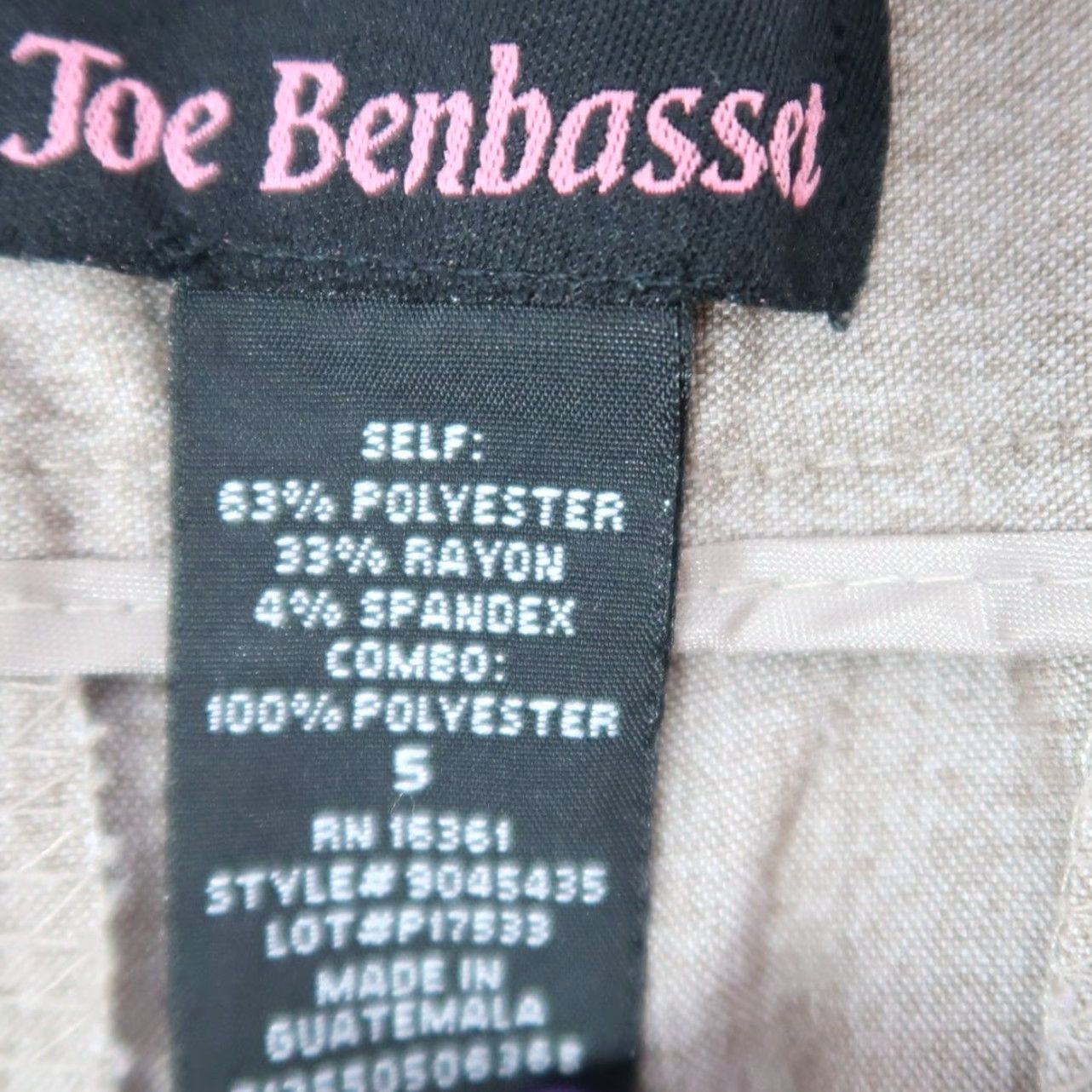 Vintage VINTAGE Joe Benbasset Pants Bootcut Trouser 90s Taupe Tan Low Rise Polyester Women Size 5 Mens Womens Size 27" / US 4 / IT 40 - 4 Thumbnail