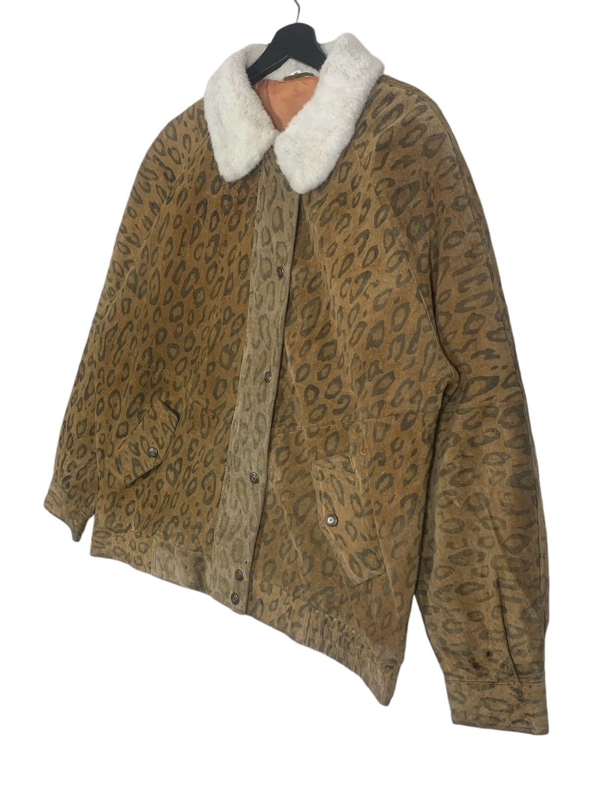 Olympic Seoul japanese brand Leopard genuine lether jacket
