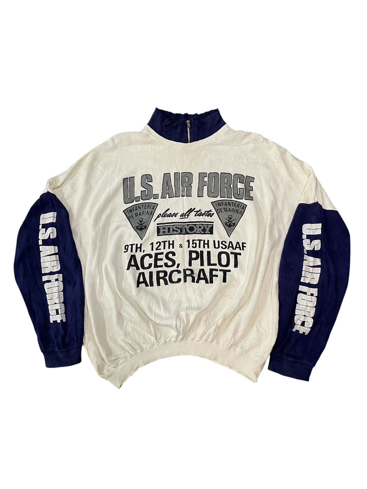 Japanese Brand United States Air Force Aviation Sweatshirt Size US L / EU 52-54 / 3 - 1 Thumbnail