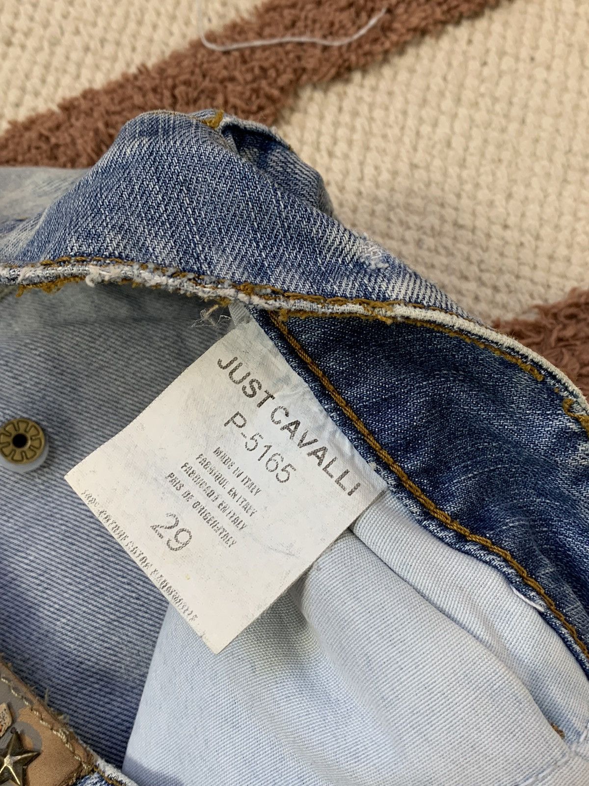 Just Cavalli × Roberto Cavalli × Vintage VINTAGE JUST CAVALLI DISTRESSED STYLE JEANS Size 29" - 8 Thumbnail