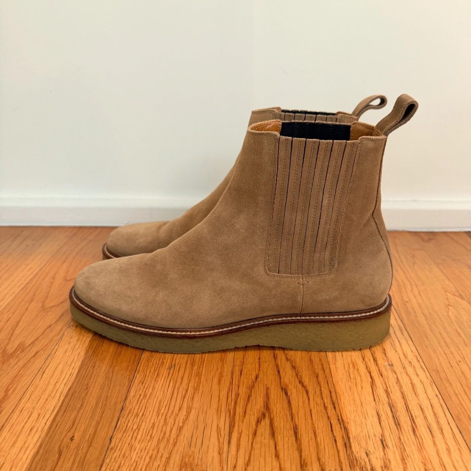 Saint Laurent Paris SAINT LAURENT Mens Hugo 35 Tan Suede Chelsea Boot Size 45 Size US 12 / EU 45 - 3 Thumbnail