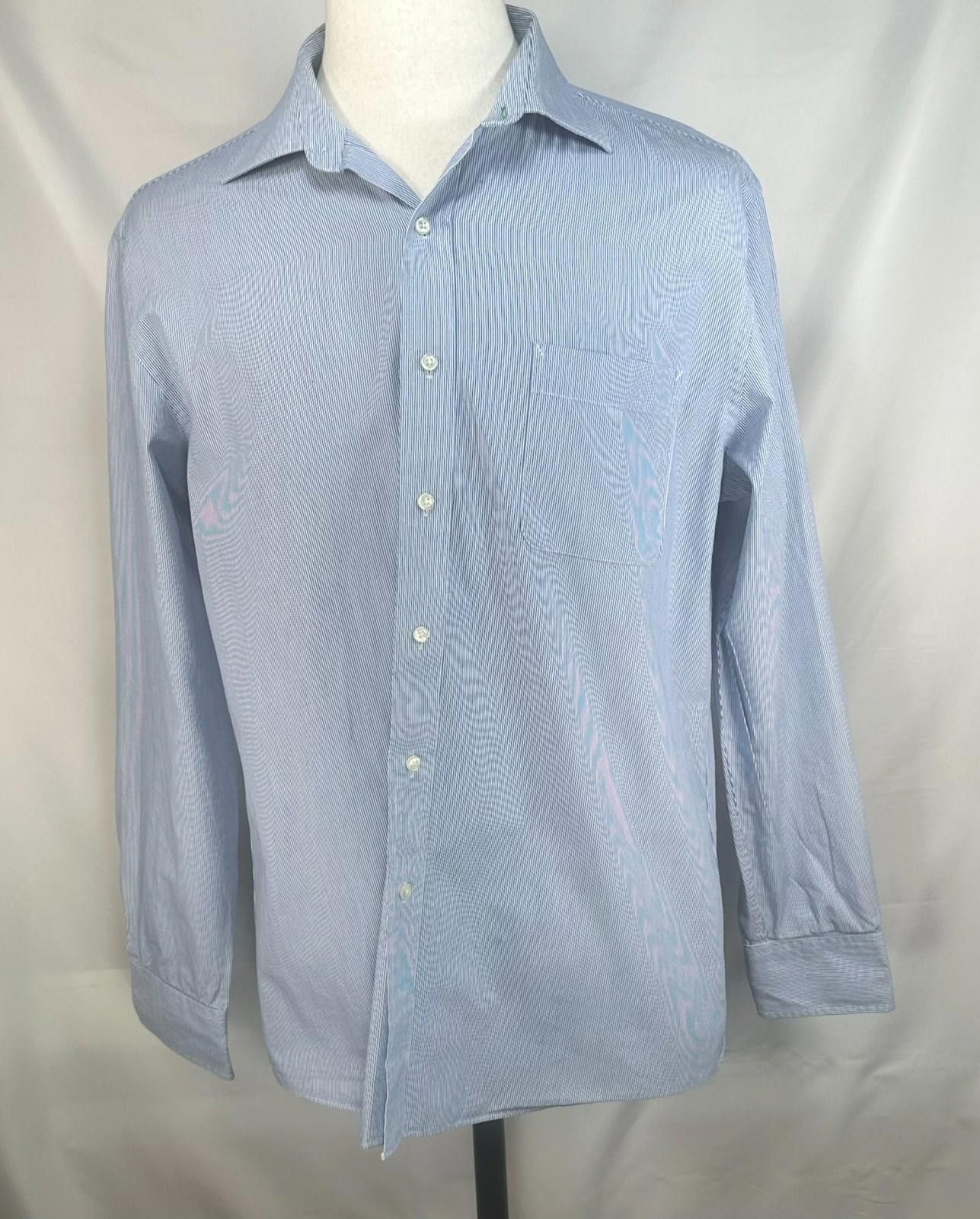 Tommy Hilfiger Tommy Hilfiger Striped Slim Fit Button Up Shirt Blue Mens L Size US L / EU 52-54 / 3 - 1 Thumbnail