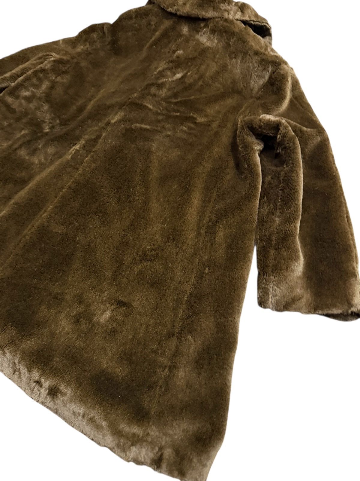 Thierry Mugler Vintage 80s Thierry Mugler Brown Faux Fur Coat Rayon Lining Size US M / EU 48-50 / 2 - 9 Thumbnail