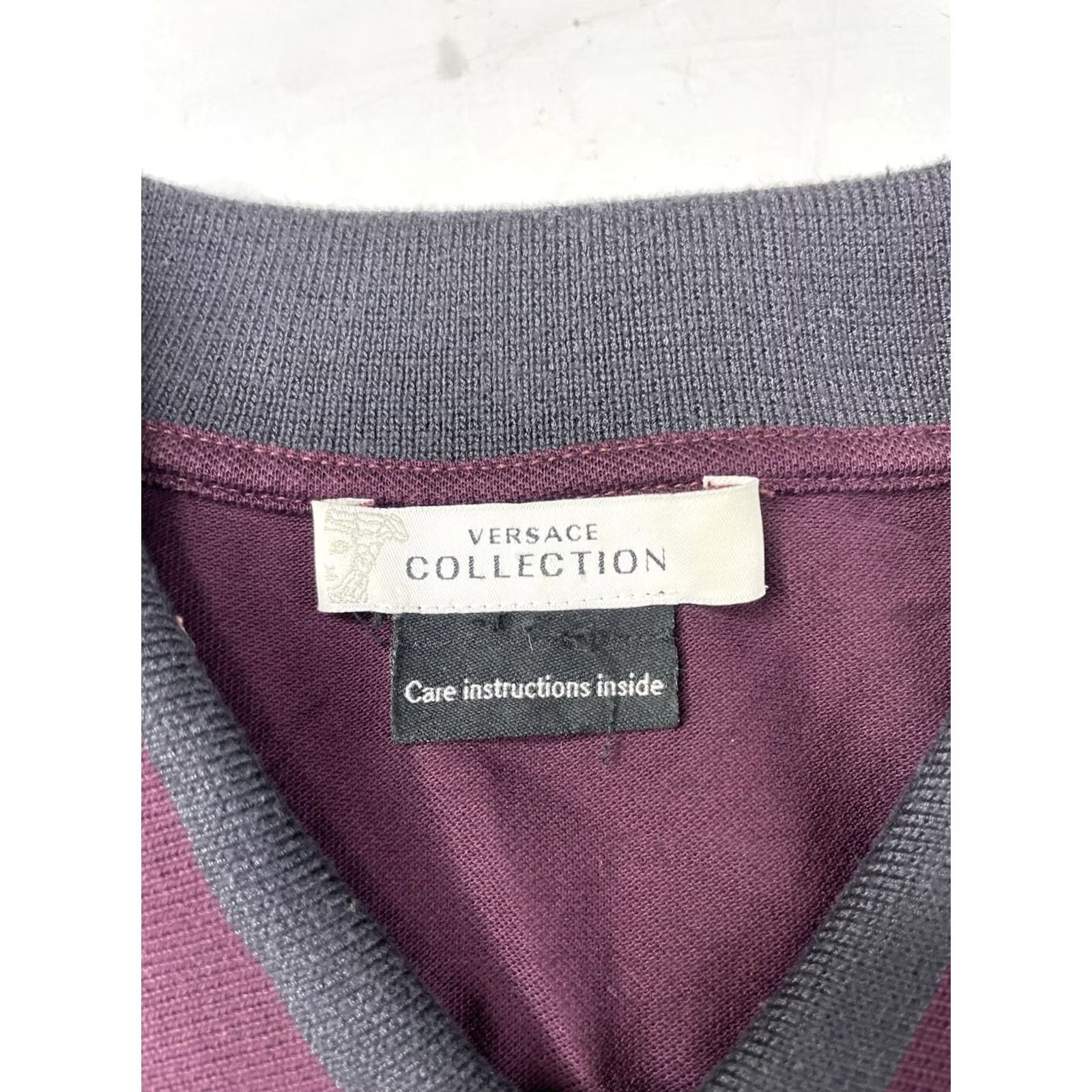 Vintage VERSACE Collection Polo Shirt Burgundy Mens M Medusa Logo Designer Polo Shirt V800051 Size US M / EU 48-50 / 2 - 3 Thumbnail