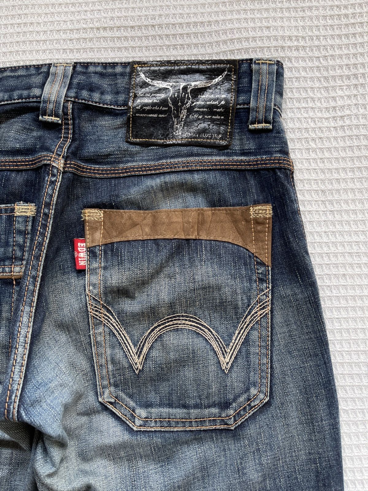 Edwin Last Drop🔥Rare🔥Vintage EDWIN BLUE TRIP Bush Pant Jeans Size US 33 - 7 Thumbnail