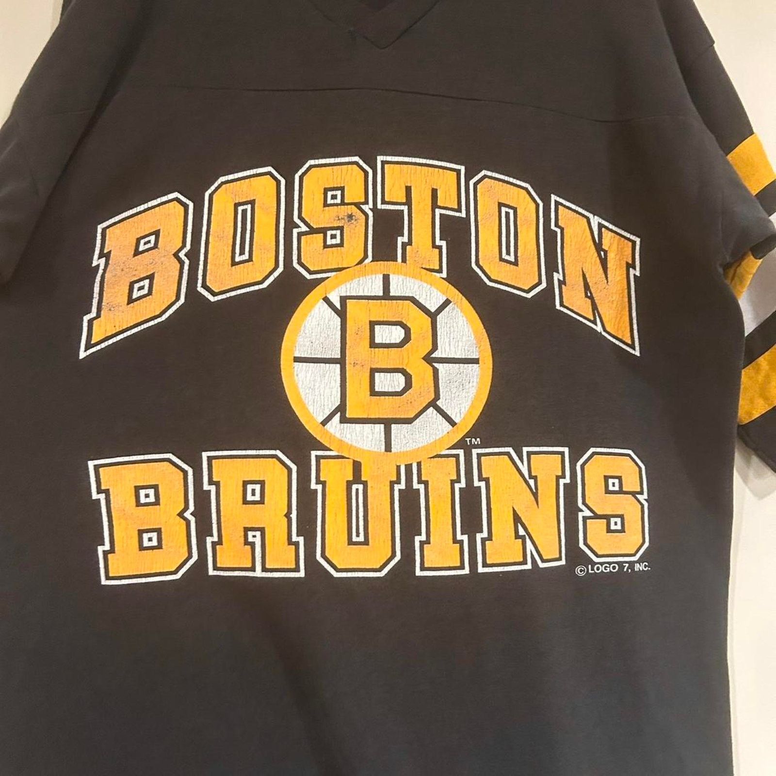 Logo 7 Vintage 1990’s Boston Bruins Hockey Shirt Size US XL / EU 56 / 4 - 2 Thumbnail