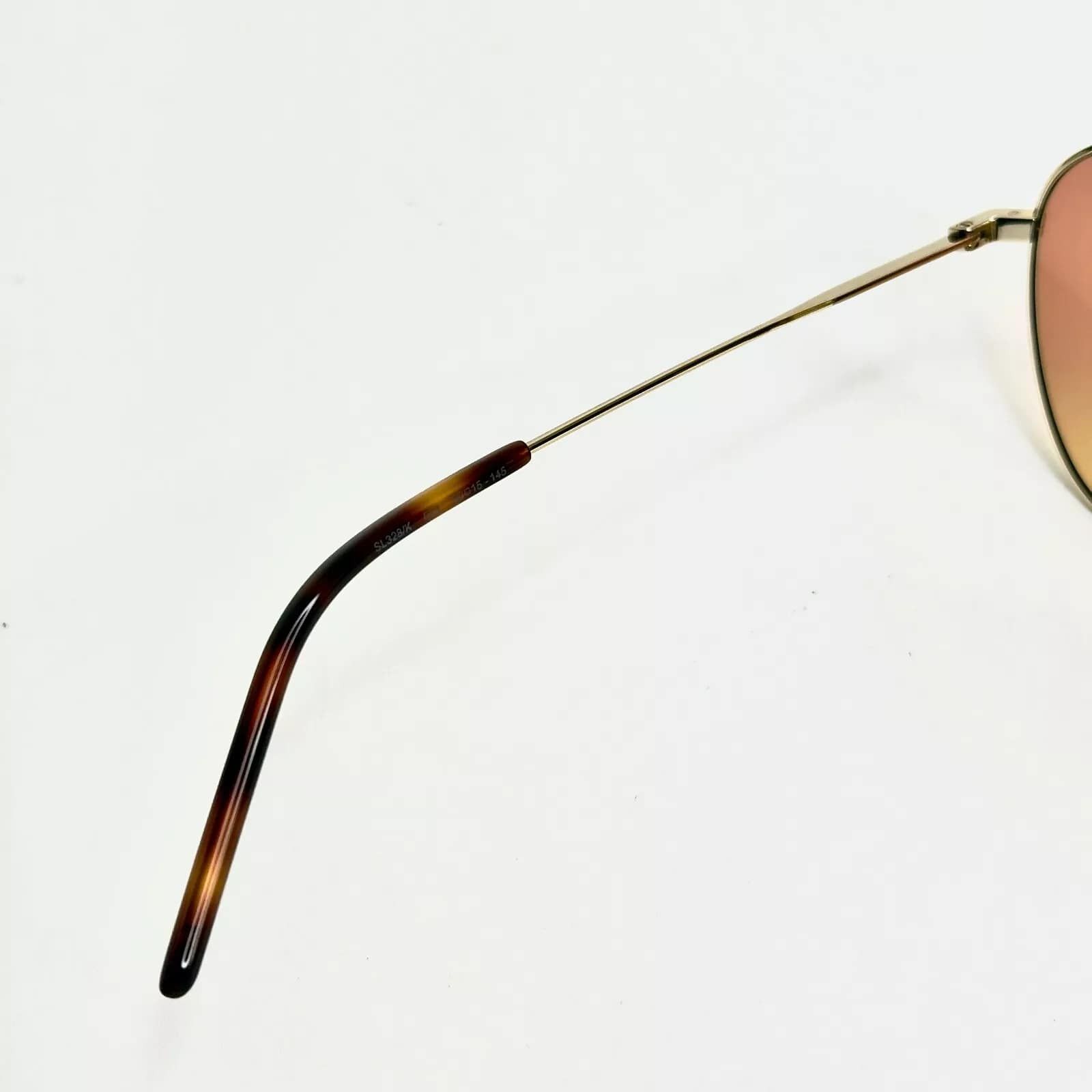 Yves Saint Laurent SAINT LAURENT SL 328 Gold Aviator Metal Sunglasses SL328 008 Size ONE SIZE - 3 Thumbnail