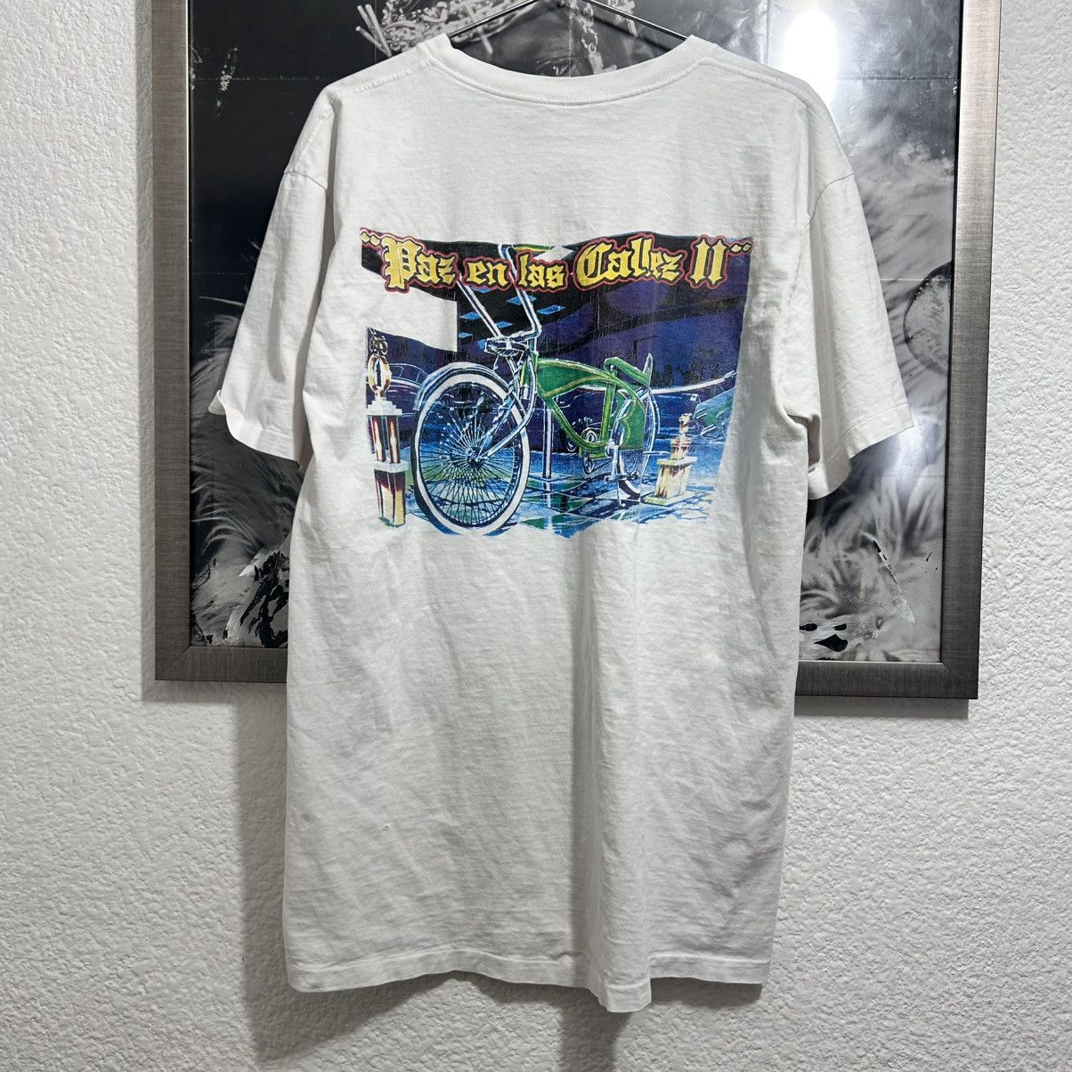 Mexicana PAZ EN LAS CALLES CHICANO VINTAGE SHIRT 90’s Size US XL / EU 56 / 4 - 1 Thumbnail