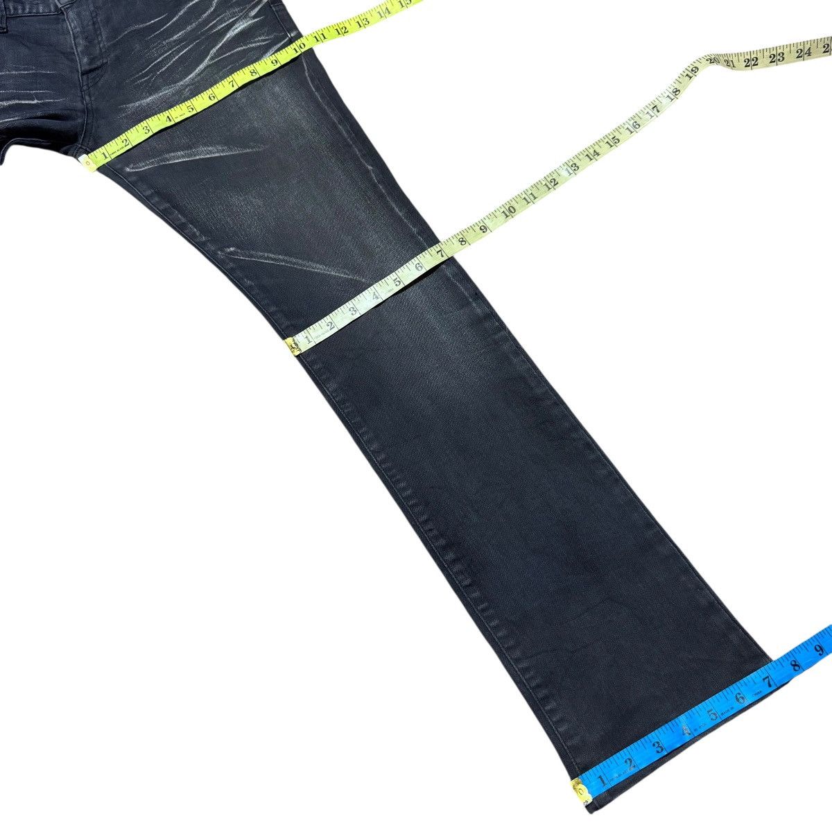 Tornado Mart Tornado Mart Grey Denim Low Flare Jeans Clawmark Size US 31 - 17 Thumbnail