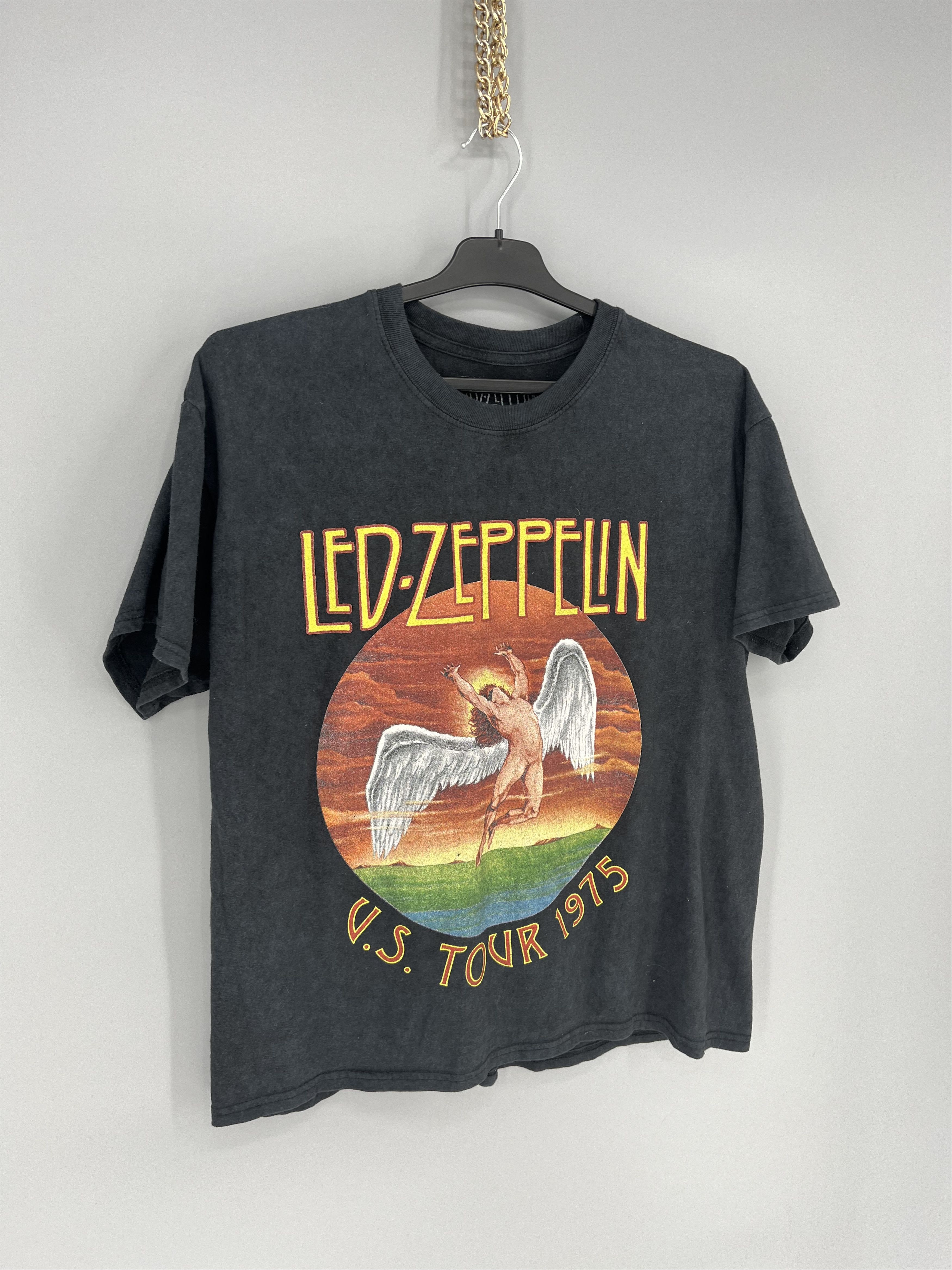 Band Tees Vintage Y2K 00s Led Zeppelin U.S. Tour 1975 Band T-Shirt Size US M / EU 48-50 / 2 - 2 Thumbnail