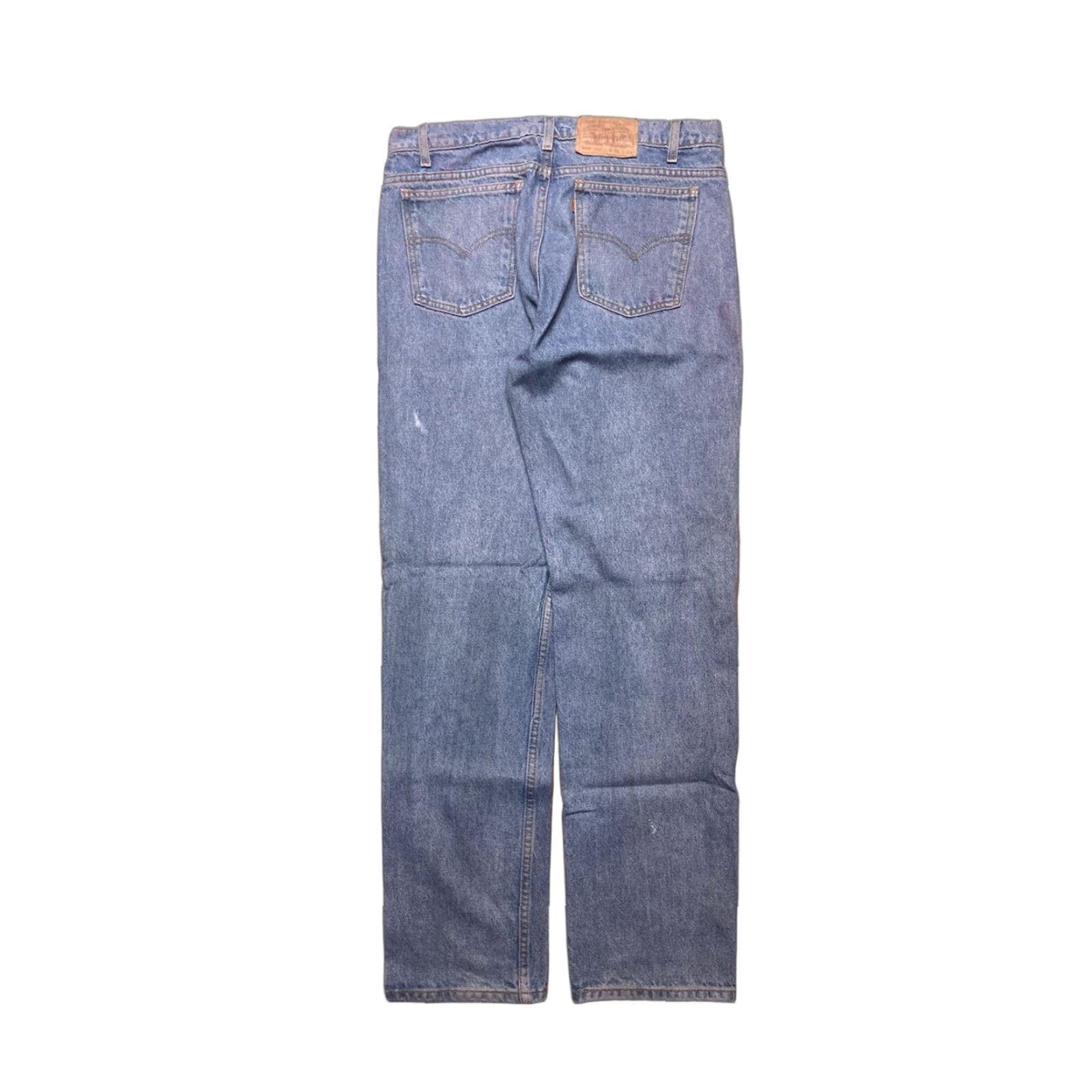 Levi's VINTAGE Levi’s 505 Jeans Straight Regular Fit Light Wash 35x33 Orange Tab Men Jeans Size US 35 - 1 Thumbnail