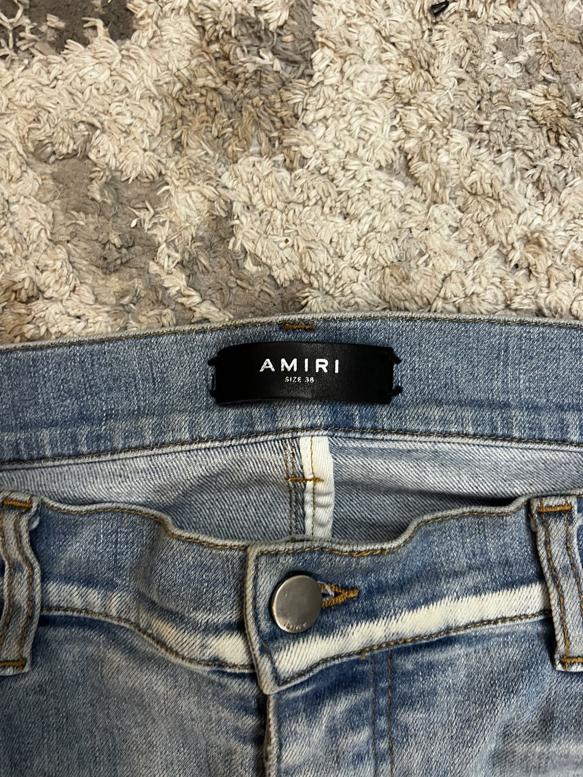 Amiri Amiri MX1 Blue Denim Jeans Black Bandana Patch-Size 38 Size US 38 / EU 54 - 3 Thumbnail