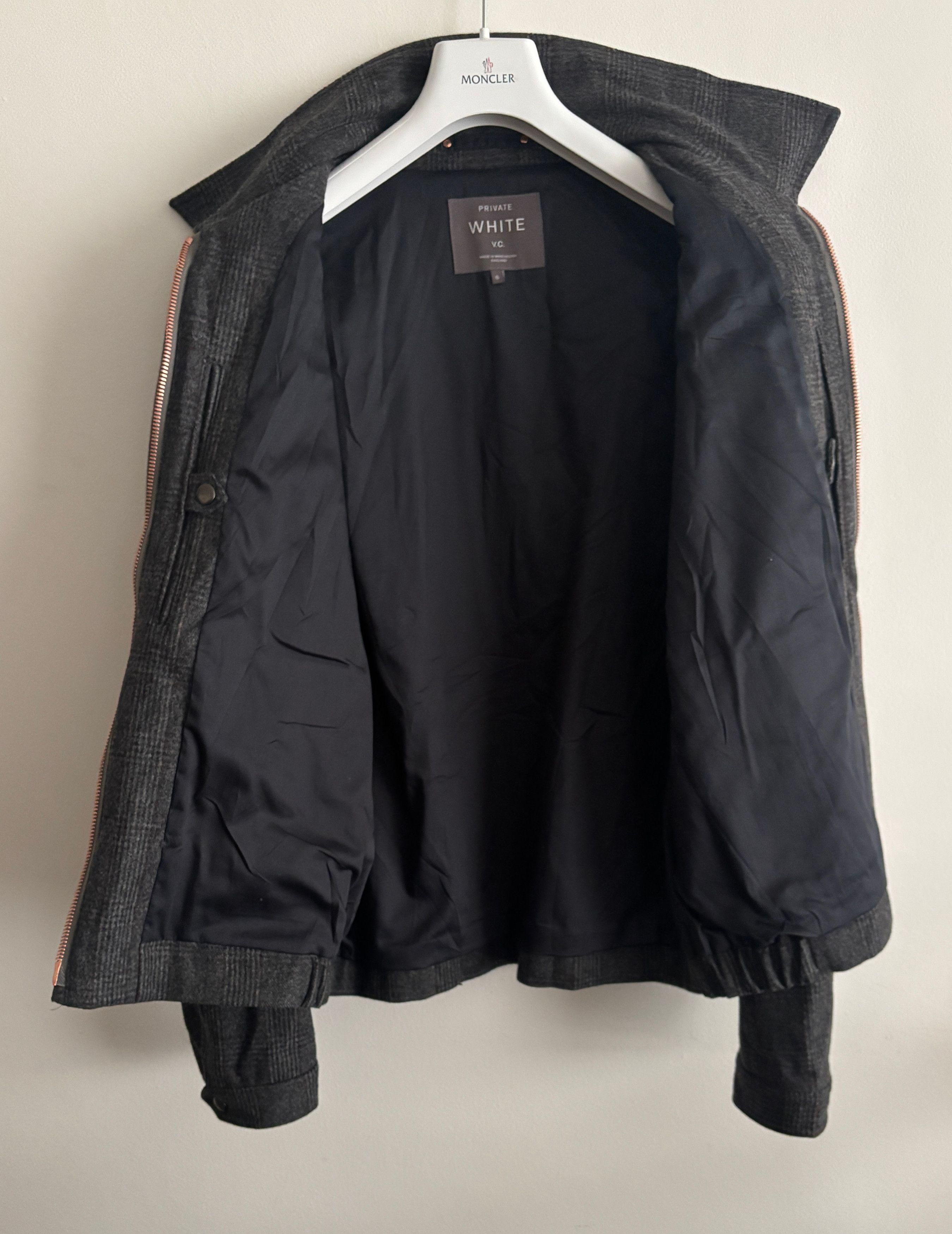 Private White V.C. $750 Mr.Porter Check Wool A-2 Bomber Jacket --6/ Large -XL Size US L / EU 52-54 / 3 - 8 Thumbnail