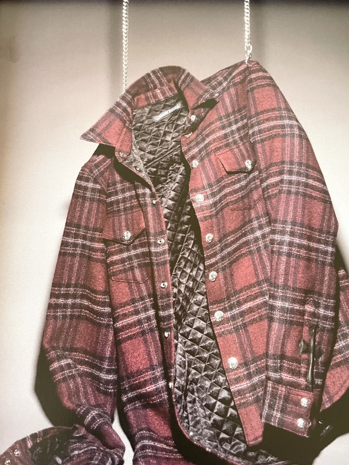 Chrome Hearts × Vintage Chrome Hearts plaid shirt 9x11 Framed poster Size ONE SIZE - 2 Thumbnail