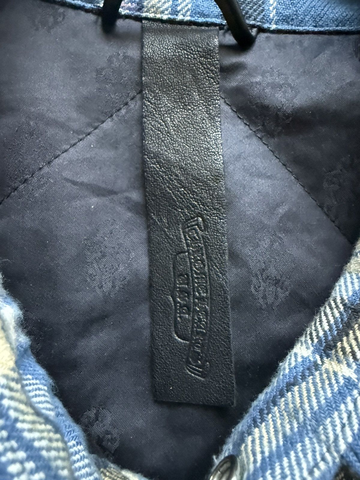 Chrome Hearts PLAID FLANNEL BLUE PADDED JACKET SHIRT Size US XL / EU 56 / 4 - 7 Thumbnail