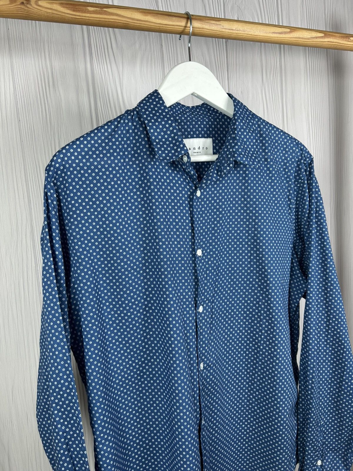 Sandro Sandro Paris Mini Floral Cotton Shirt Button Size XL Size US XL / EU 56 / 4 - 2 Thumbnail