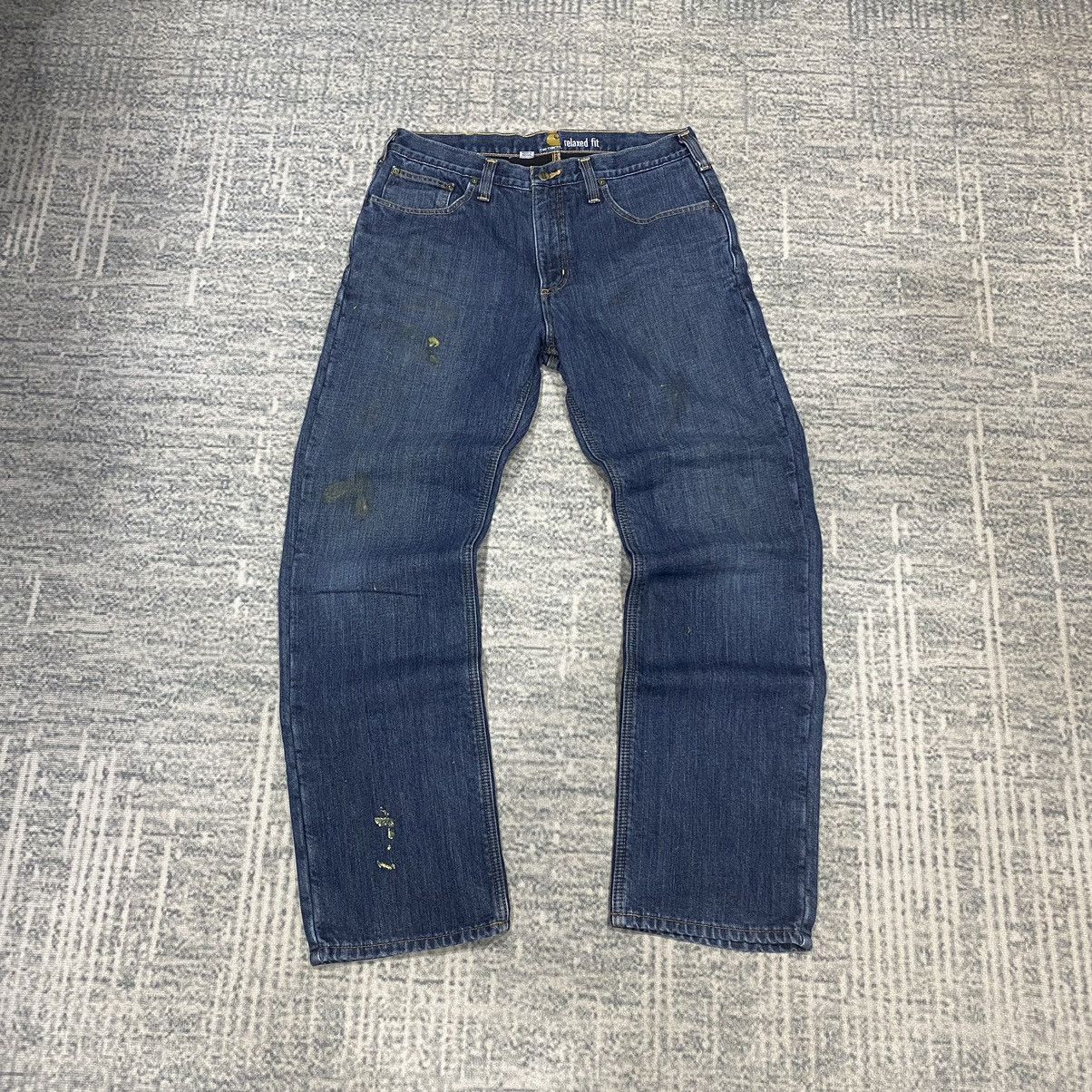 Carhartt Sick☠️ Carhartt Paint Splatter Jeans Workwear Winter 90s Size US 34 / EU 50 - 2 Thumbnail