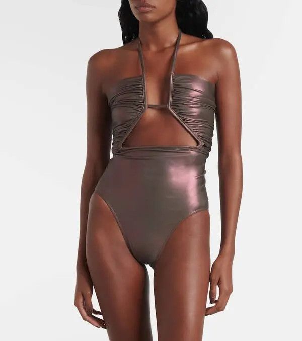 Rick Owens o1mle0426 Prong Bather Swimwear in Brown Size M / US 6-8 / IT 42-44 - 2 Thumbnail