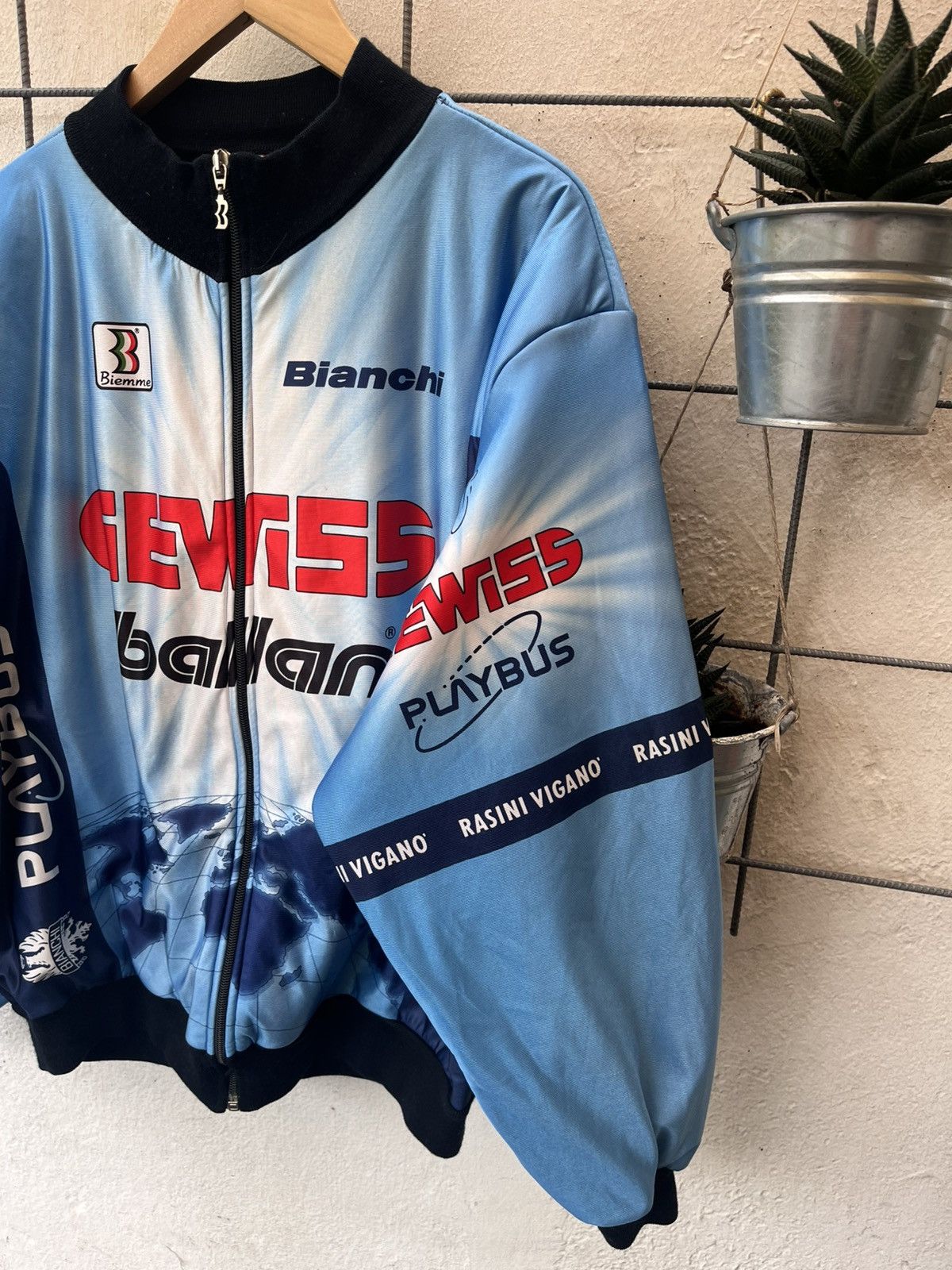 Other Biemme x Gewiss x Bianchi Vintage Fleece Bomber Jacket Size US XXL / EU 58 / 5 - 4 Thumbnail