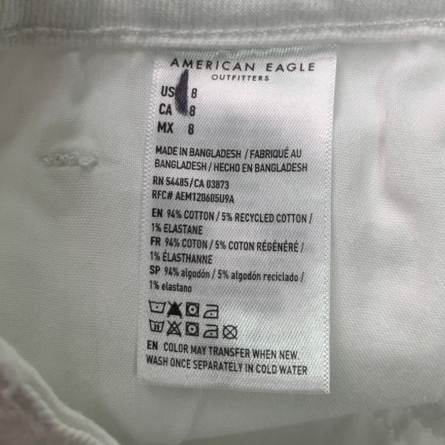 American Eagle Outfitters New American Eagle Womens Size 8 White Mom Short Jean Shorts Size 30" / US 8 / IT 44 - 7 Thumbnail