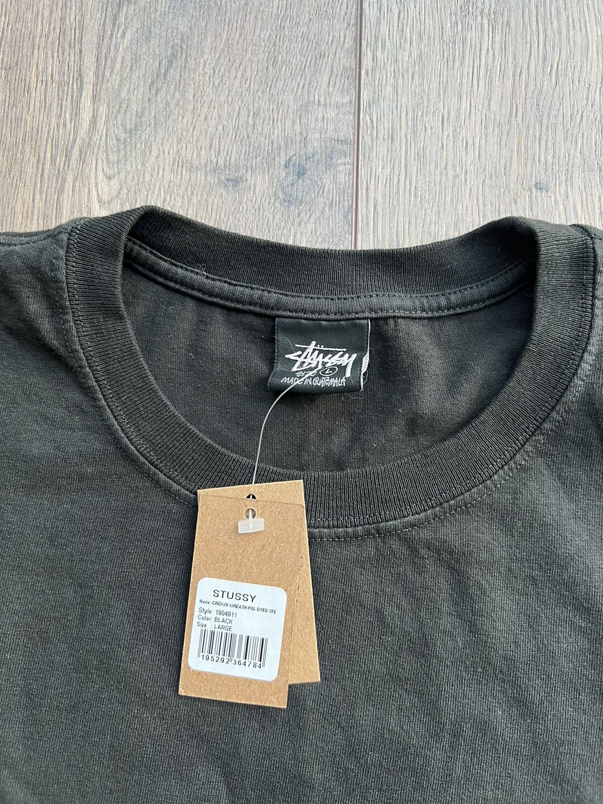 Stussy Stussy Crown Wreath Pigment Dyed Tee Large “Black” Size US L / EU 52-54 / 3 - 4 Thumbnail