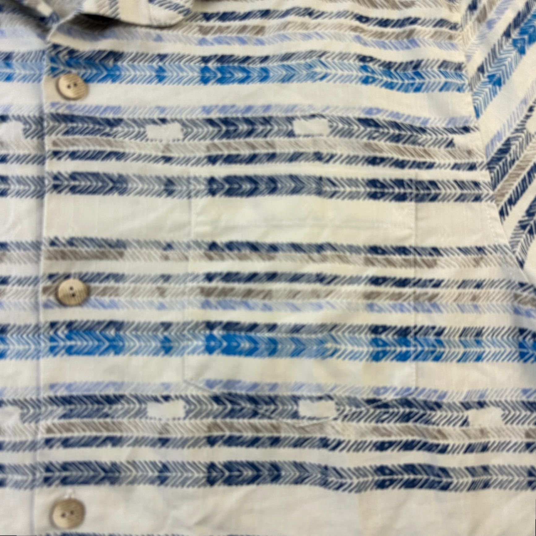 Tommy Bahama Tommy Bahama Shirt Mens Large Beige Blue Camp Button Up Size US L / EU 52-54 / 3 - 5 Thumbnail