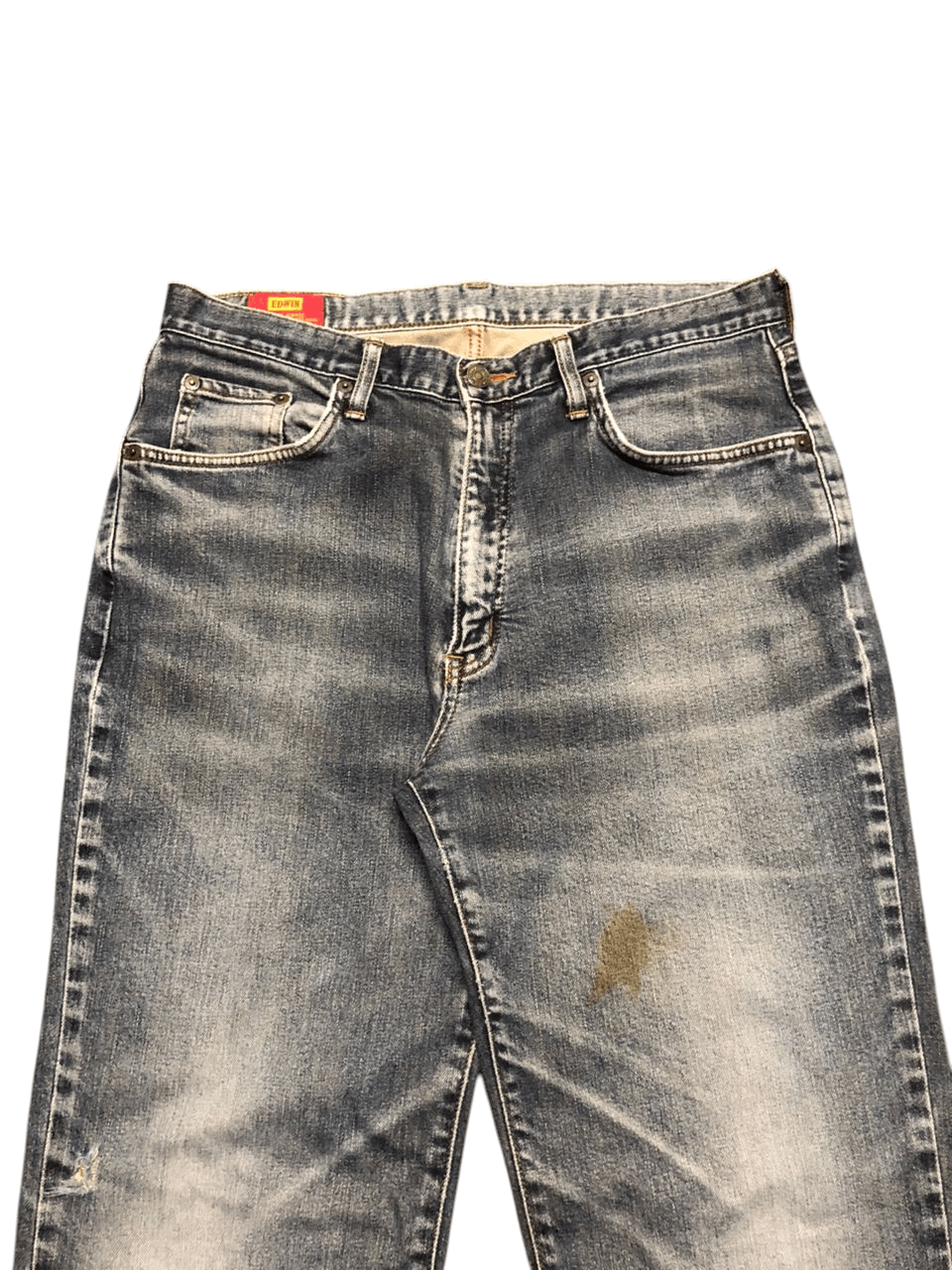 Edwin Vintage Edwin 604 Flare Distressed Dirty Denim Pants Size US 33 - 3 Thumbnail