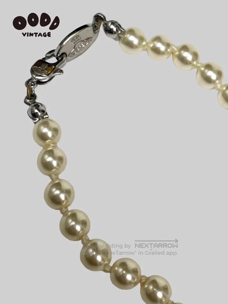 Vivienne Westwood Vivienne Westwood Saturn Pearl Necklace Choker Size ONE SIZE - 9 Thumbnail