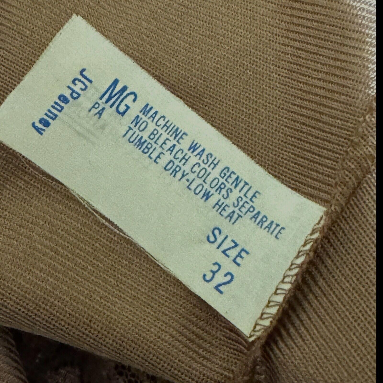 Designer Vintage JC Penny’s Brown Nylon Lacy Snap Crotch Teddie Sz 32 Size ONE SIZE - 7 Thumbnail