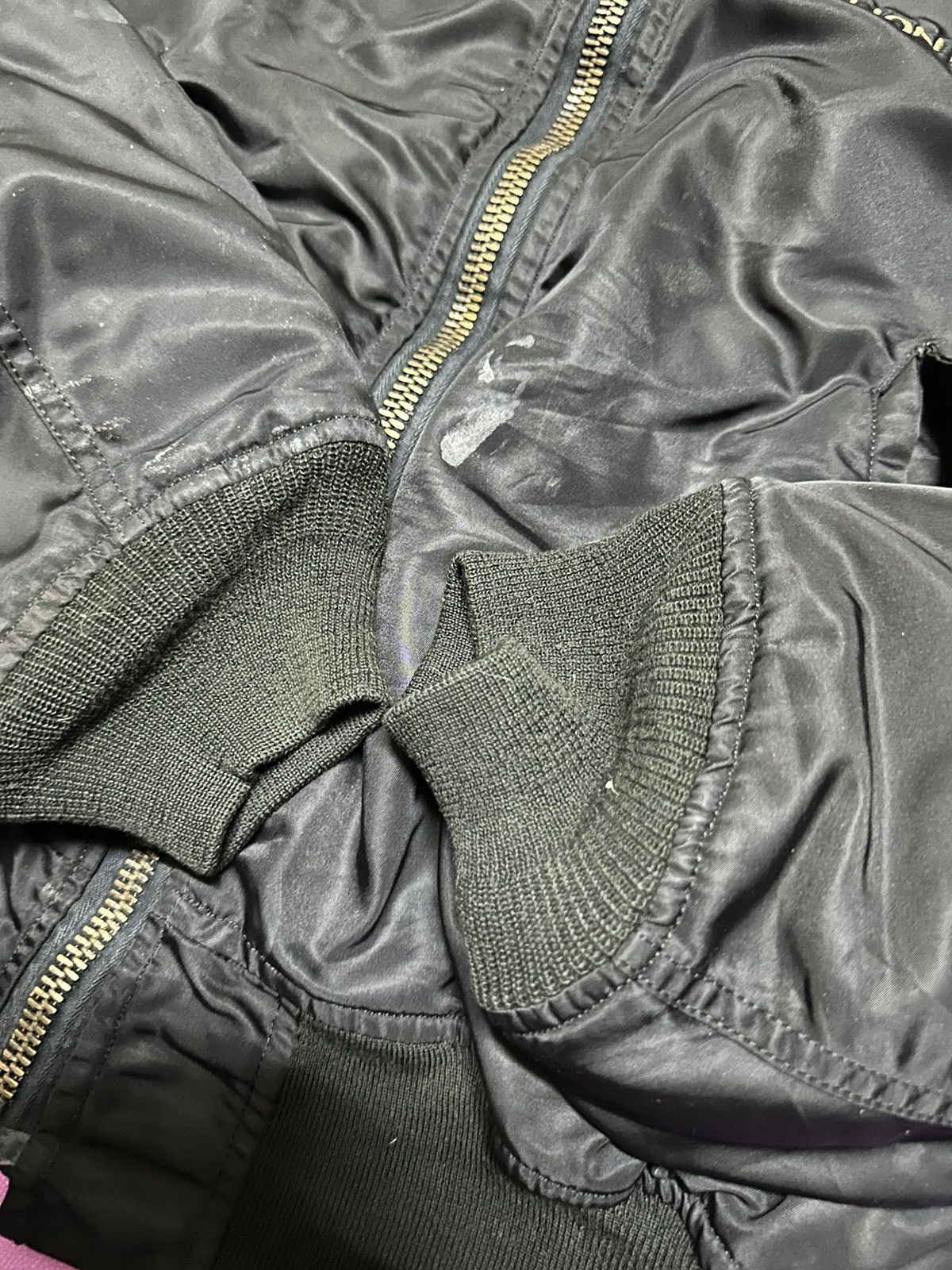 Vintage Vtg Flight jacket MA1 lion hygienne embroidery Size US XL / EU 56 / 4 - 3 Thumbnail