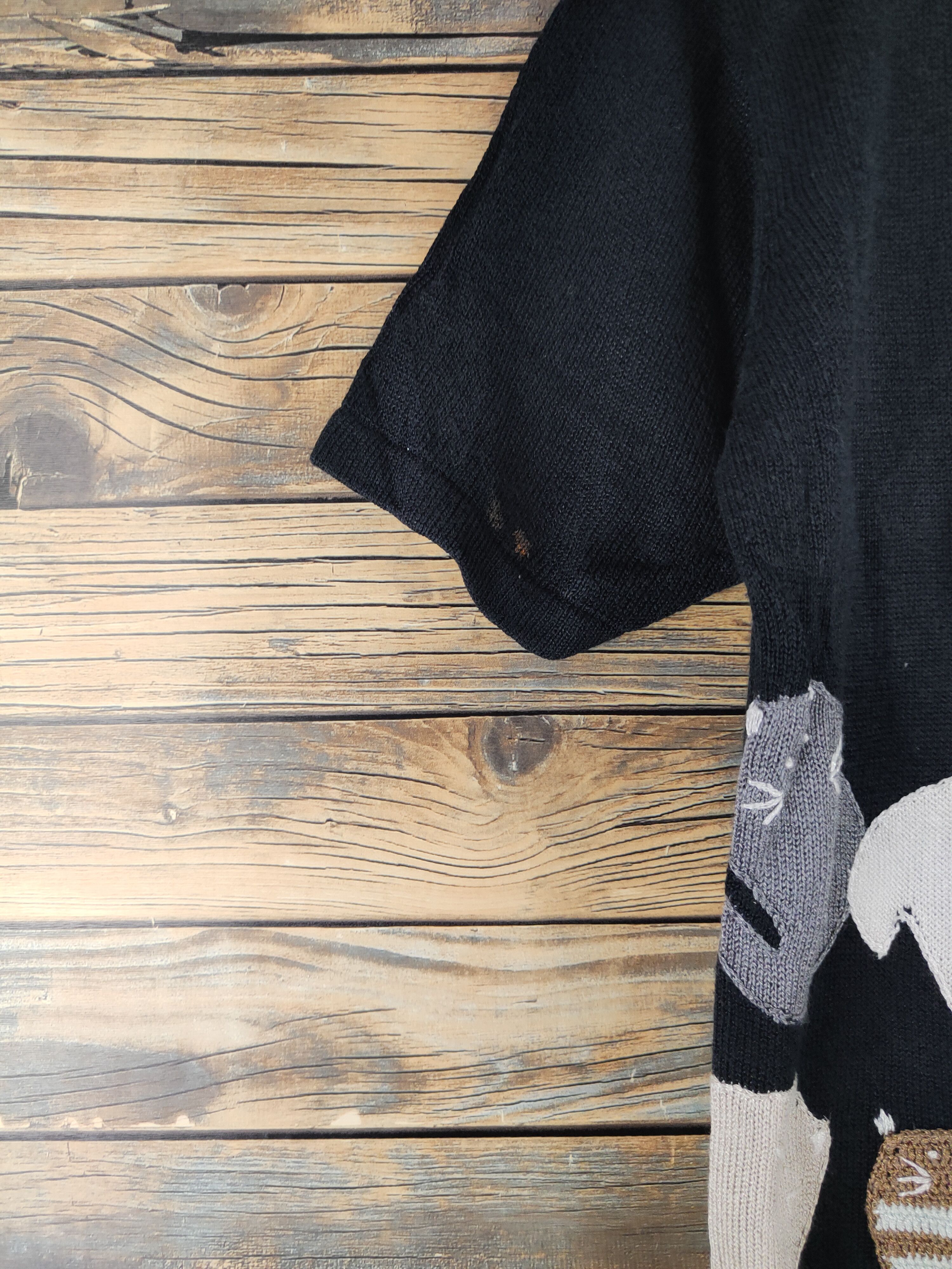 Japanese Brand Hana no Hana Black Cats Short Sleeve T-shirts #W1767 Size US M / EU 48-50 / 2 - 5 Thumbnail